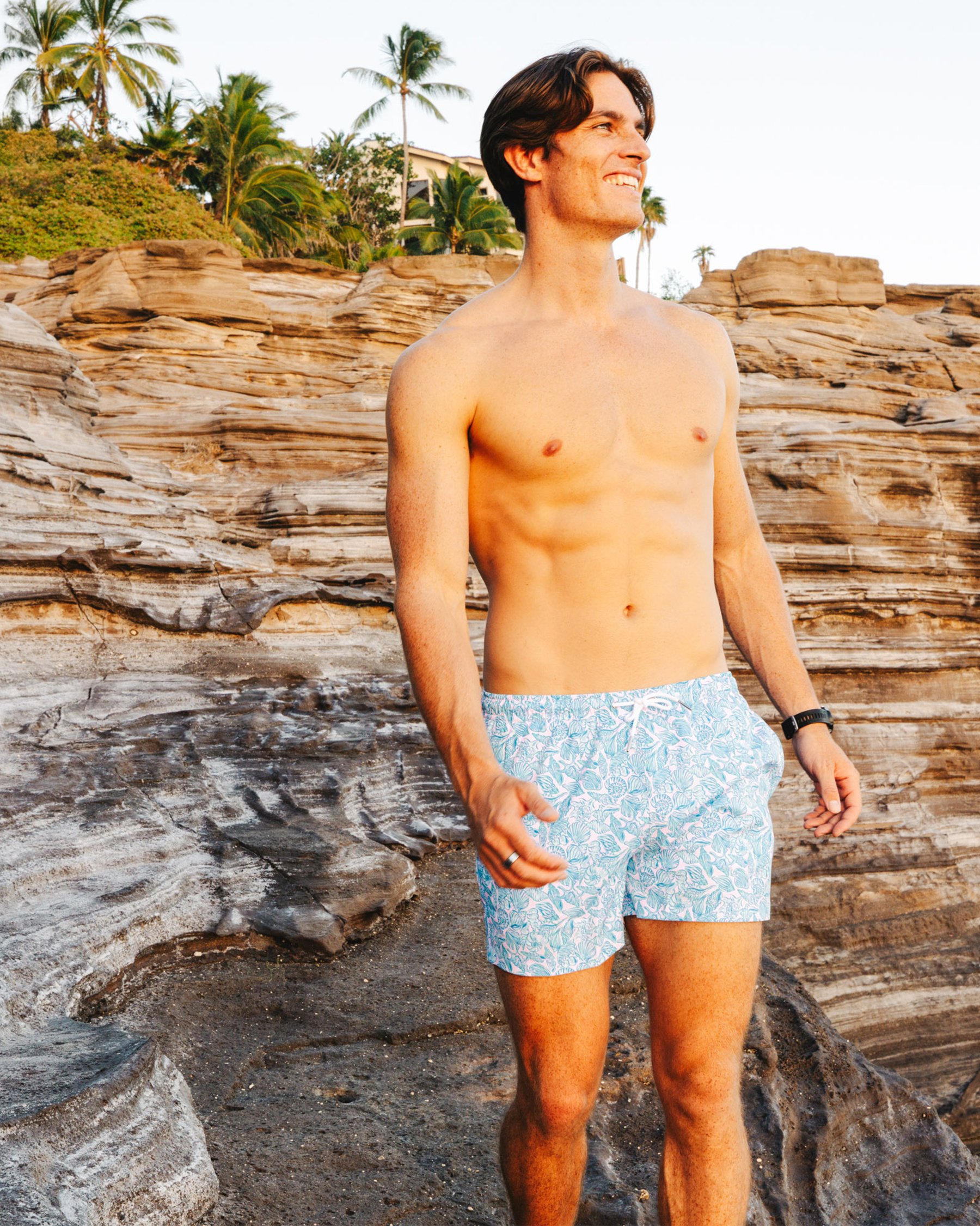 BERMIES Maillot volley classique avec doublure de compression Seashell Bleu SEASHELL - Voir3