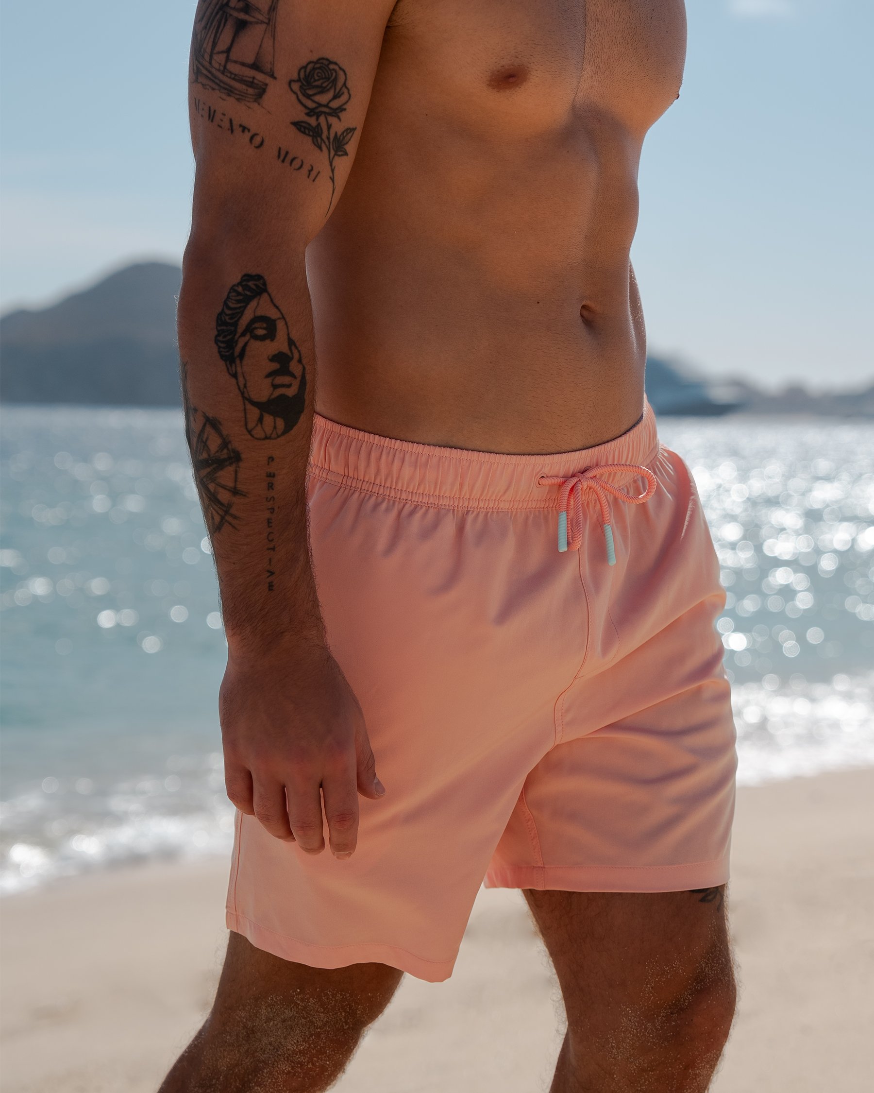 VINTAGE SUMMER Maillot volley doublé Perfo Rose corail V70840 - View1