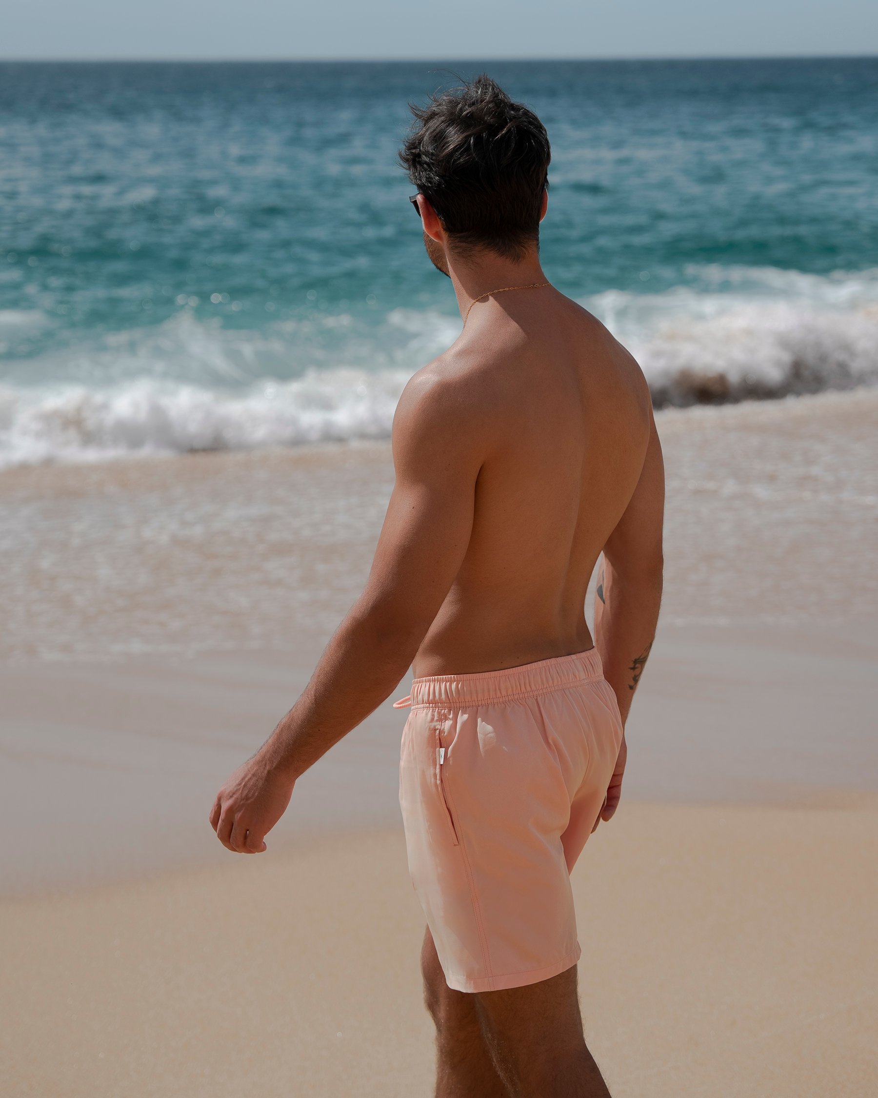 VINTAGE SUMMER Maillot volley doublé Perfo Rose corail V70840 - Voir3