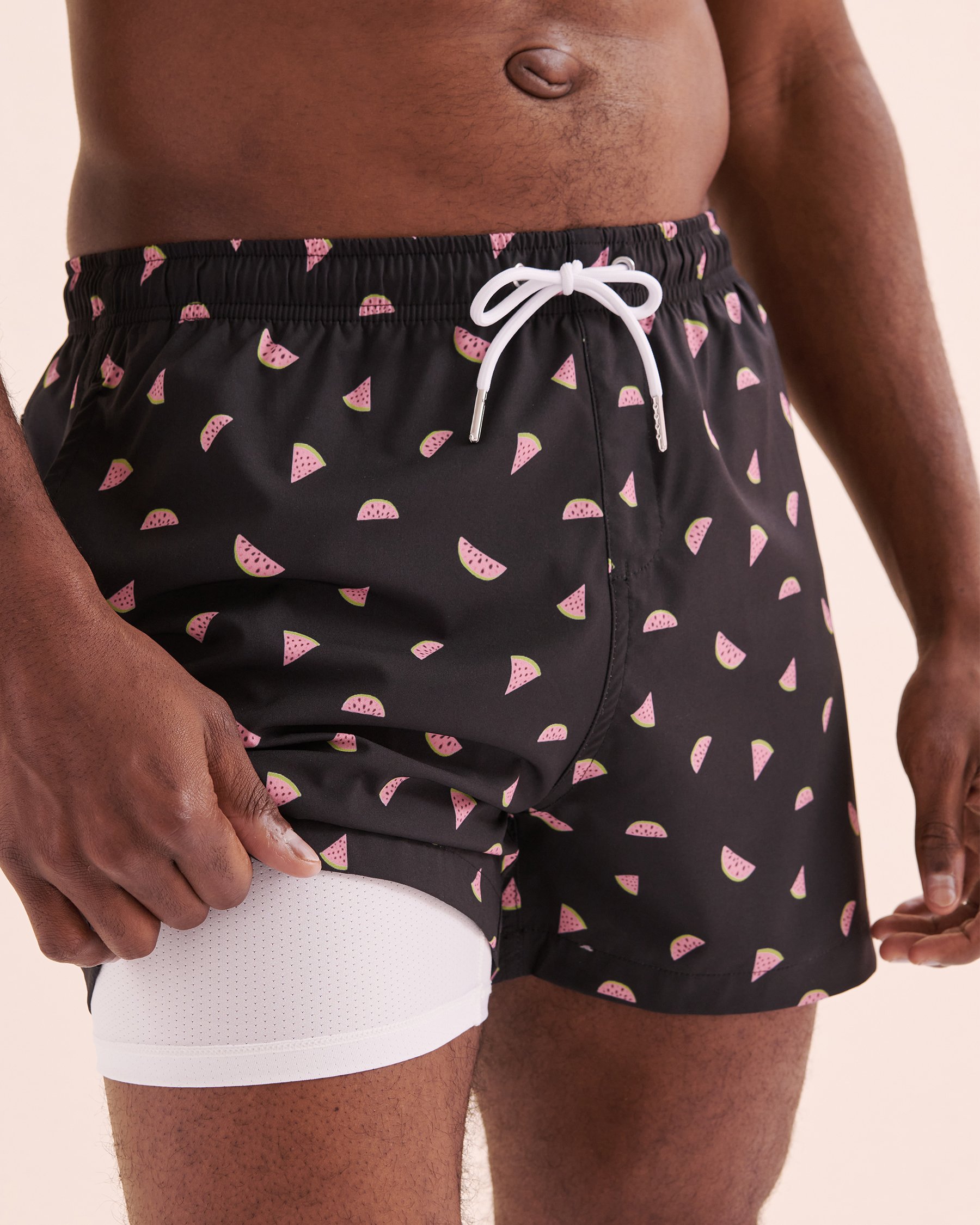 BERMIES Watermelon Classic Volley Swimsuit Compression Liner Black WATERMELON 3 - View5