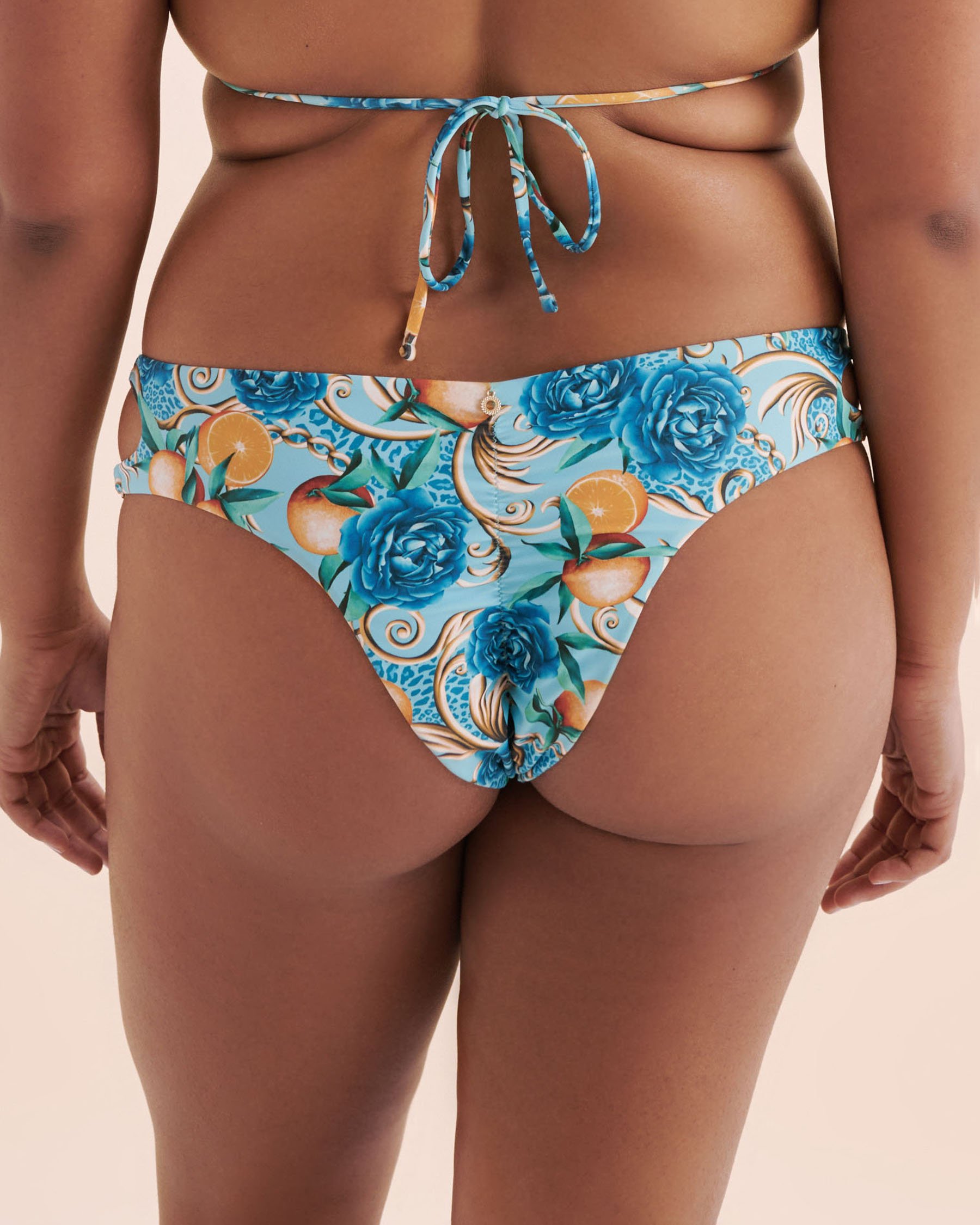 SEATONIC Chic Villa Low Rise Thong Bikini Bottom Blue Radiance 01300416 - View2