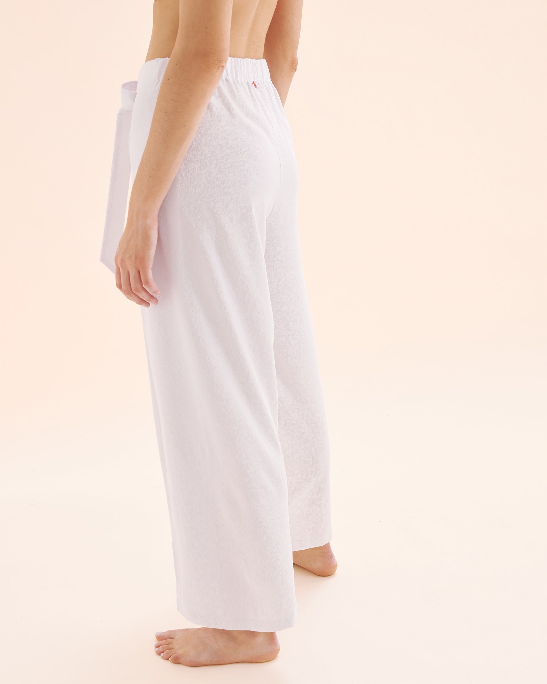 COSTA DEL REY Crepe Crinkle Pants Brilliant White 02200094 - View4
