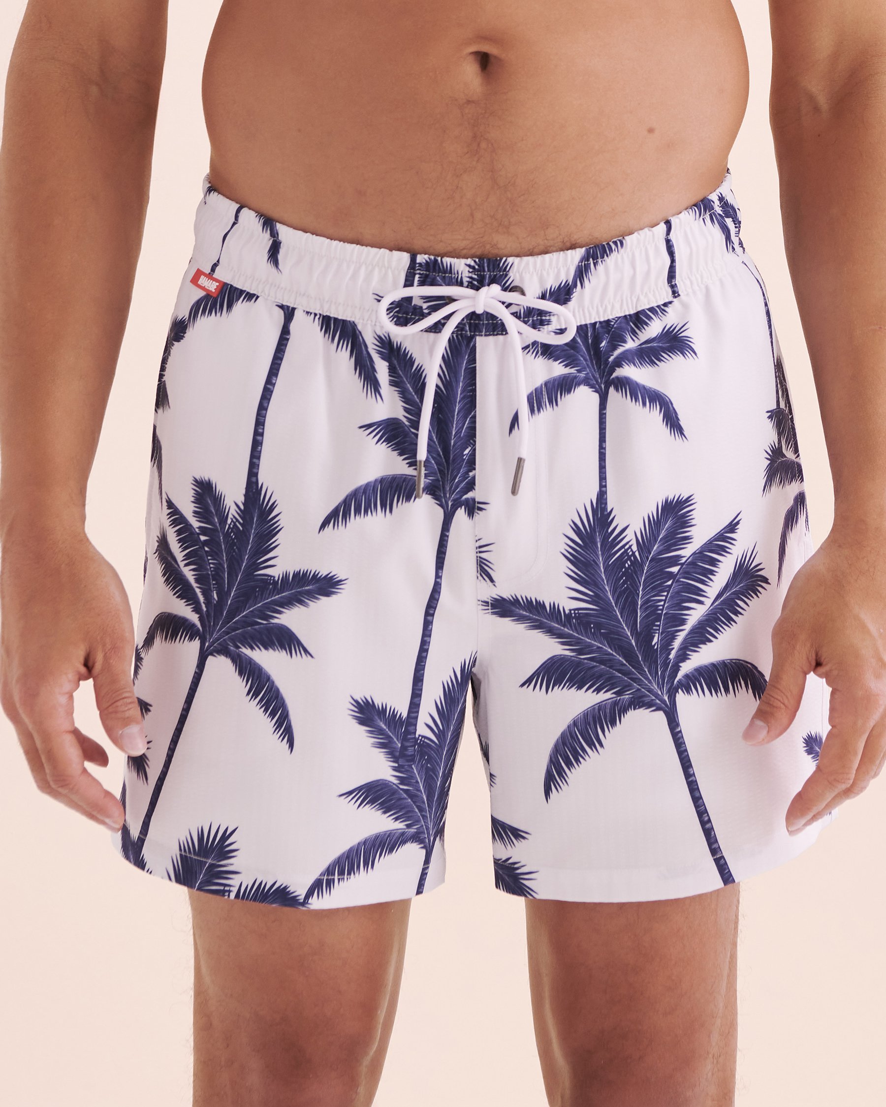 HAMABE Maillot volley seersucker avec longue doublure Blanc brillant 03100050 - Voir4