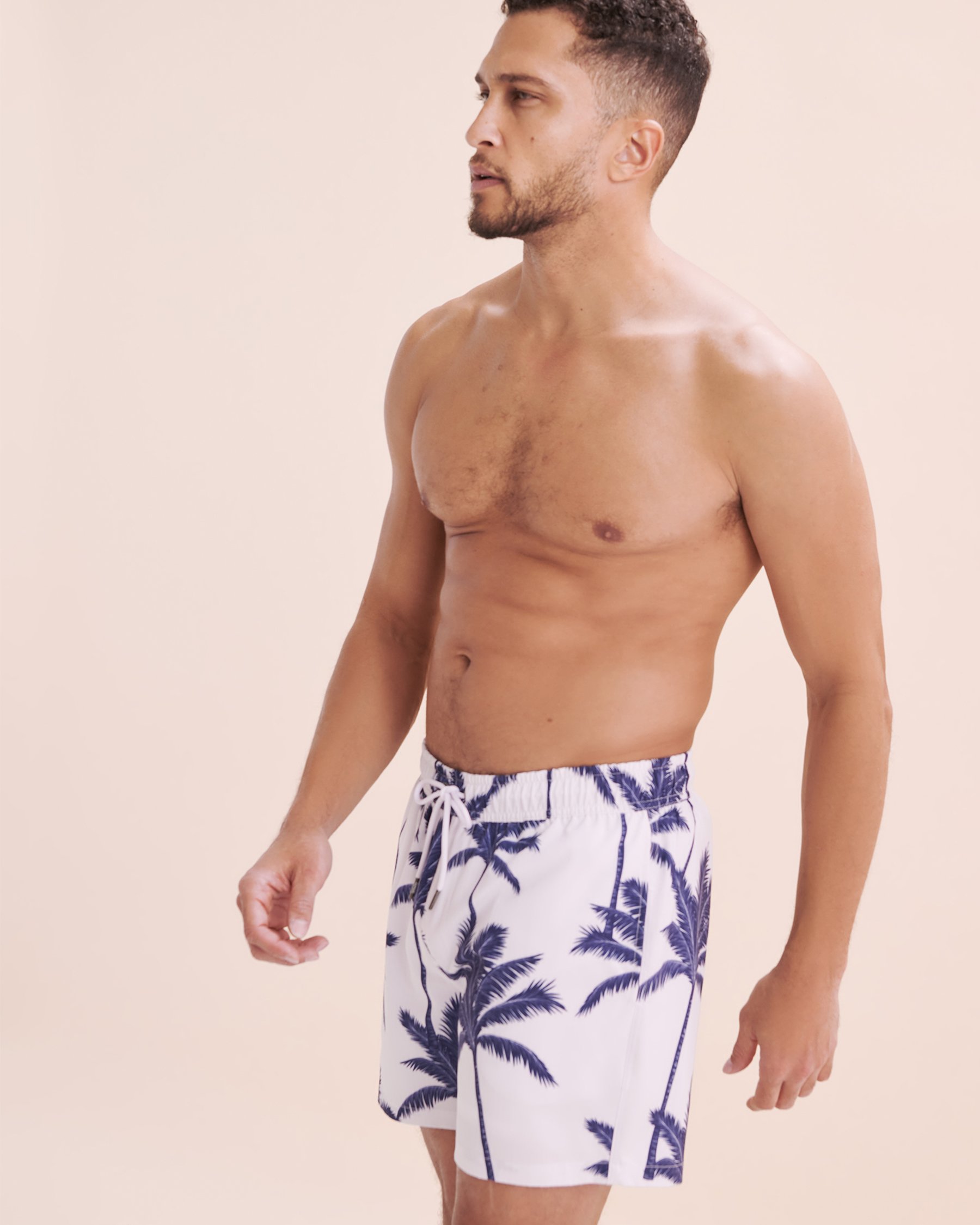 HAMABE Maillot volley seersucker avec longue doublure Blanc brillant 03100050 - Voir8