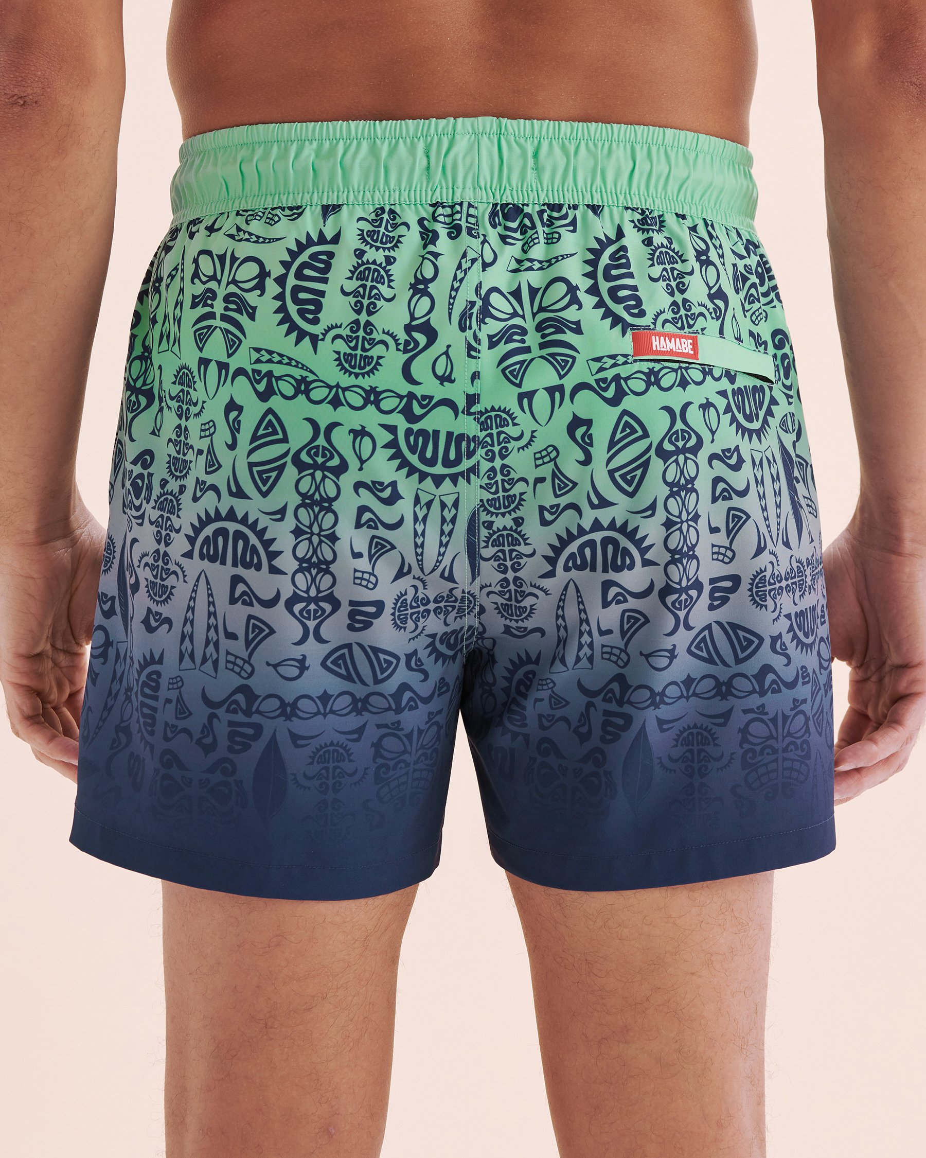 HAMABE Volley Swimsuit with Mesh Lining Turquoise Blue 03100051 - View6