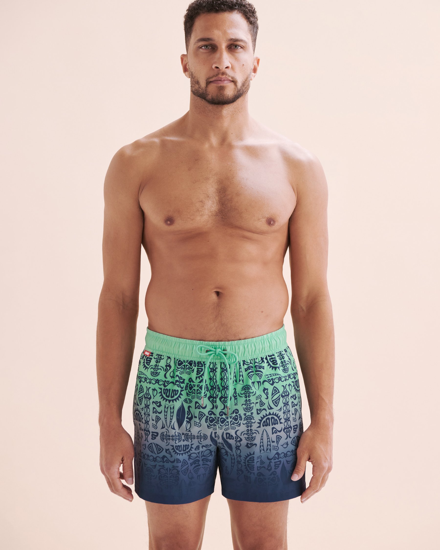 HAMABE Volley Swimsuit with Mesh Lining Turquoise Blue 03100051 - View9