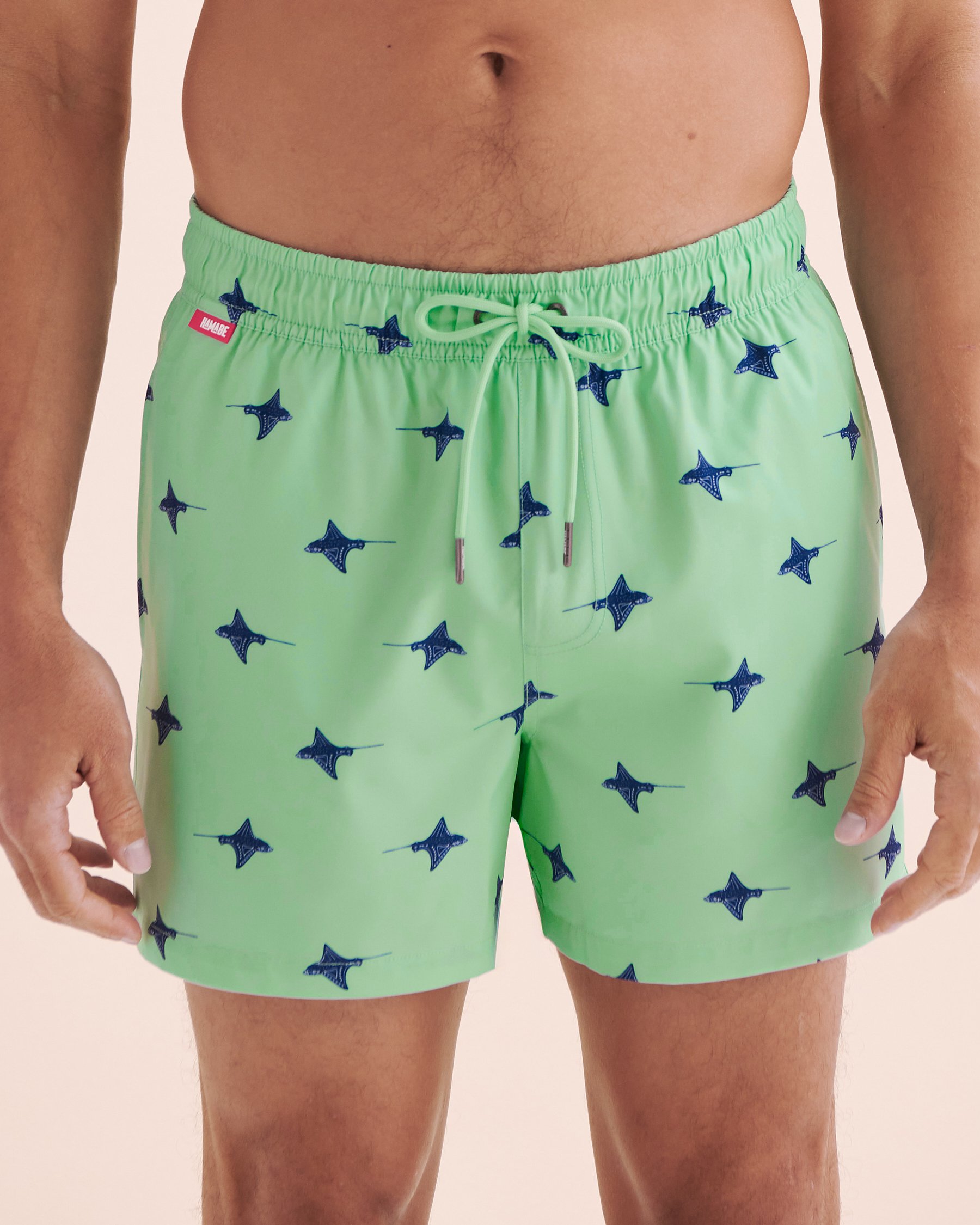 HAMABE Volley Swimsuit with Mesh Lining Beach Glass Blue 03100051 - View5