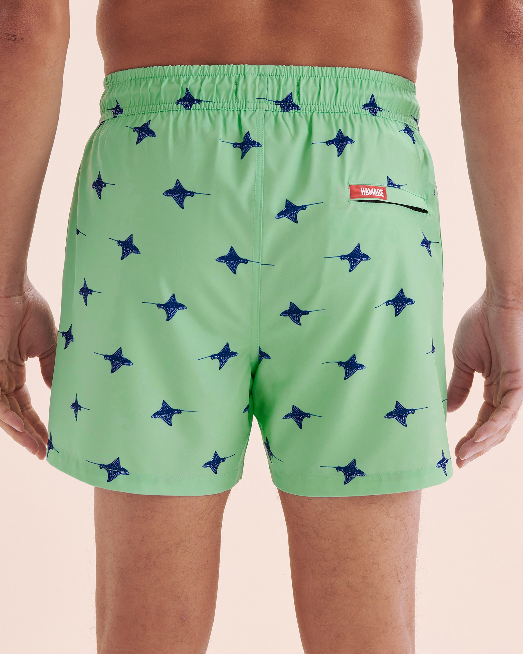 HAMABE Volley Swimsuit with Mesh Lining Beach Glass Blue 03100051 - View6