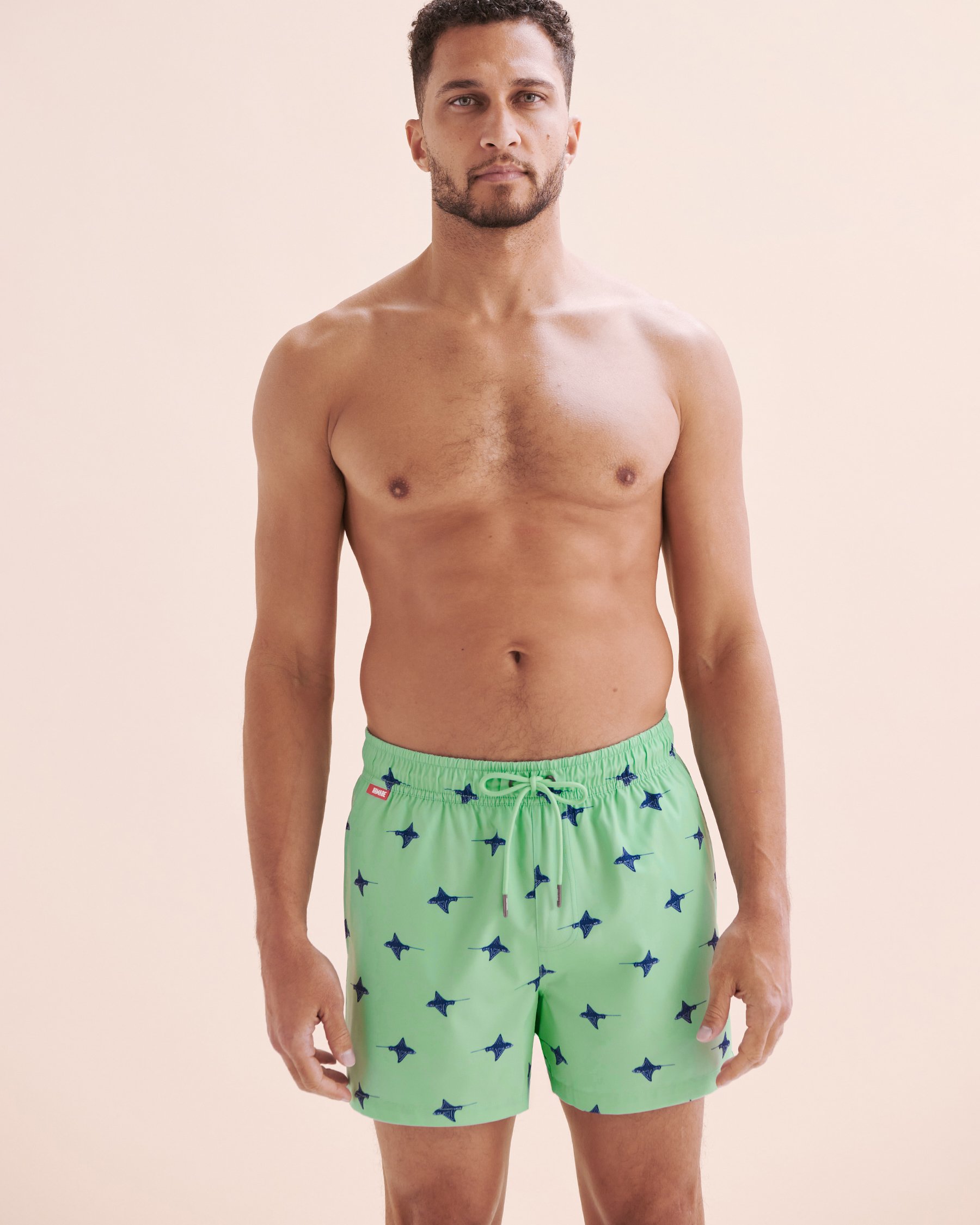 HAMABE Volley Swimsuit with Mesh Lining Beach Glass Blue 03100051 - View9