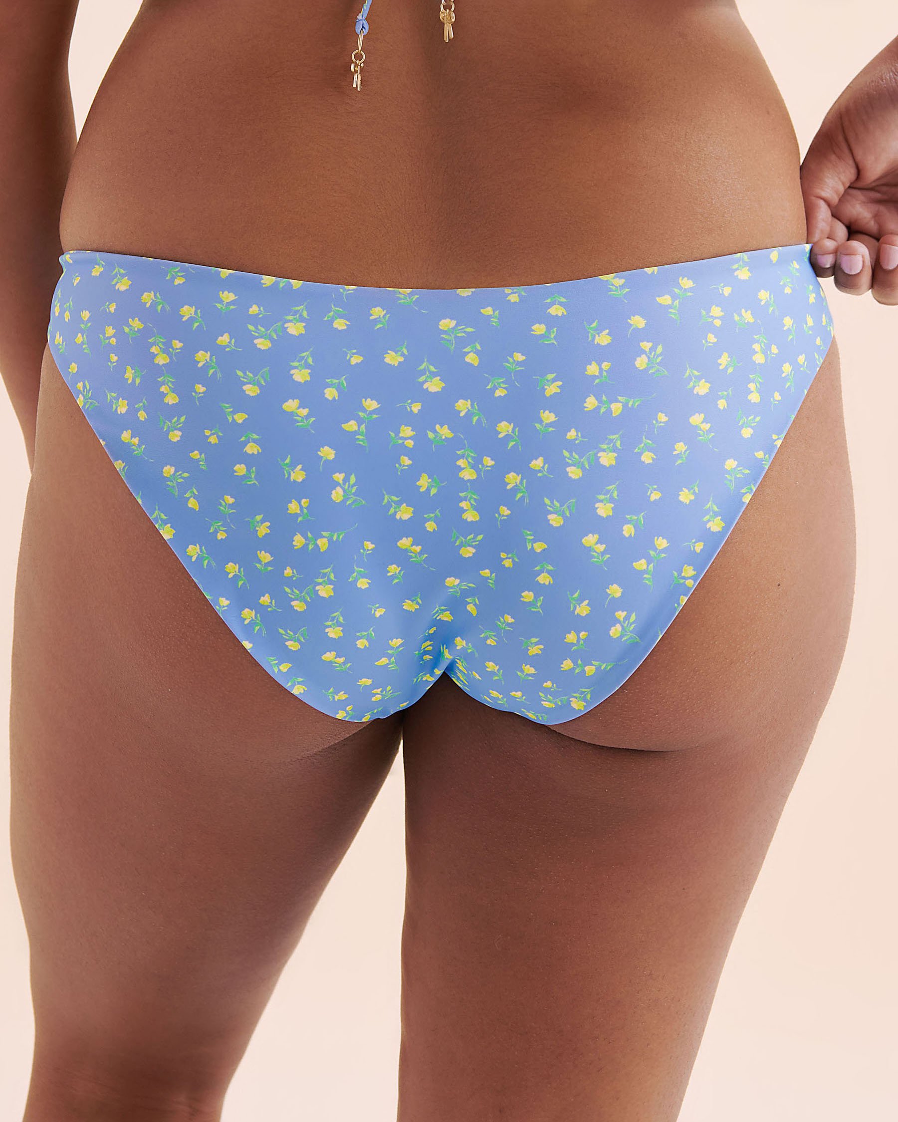 KULANI KINIS Lemon Bloom Minimal Full Bikini Bottom Blue BOT229LEMB - View9