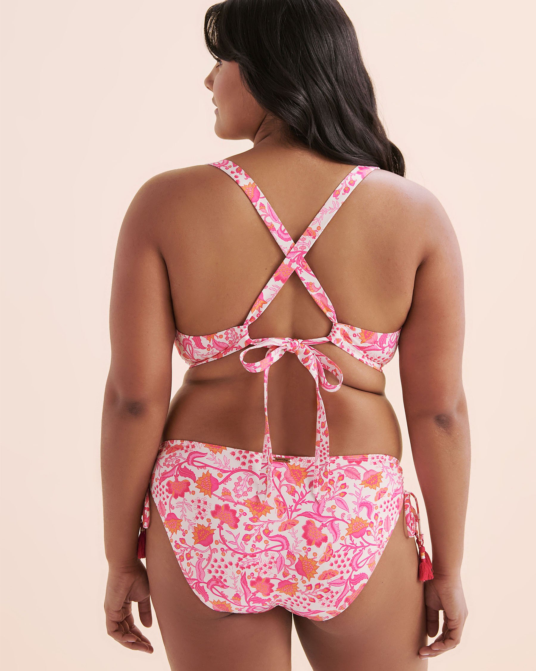 MY BIKINI STORY Haut de bikini plongeant bonnet D bohème Rose 01200098 - View2