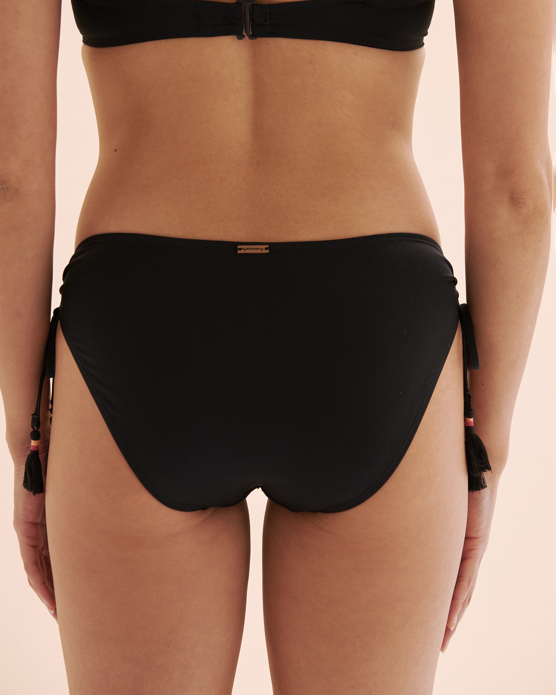 MY BIKINI STORY Bas de bikini taille basse bohème Noir 01300414 - Voir3