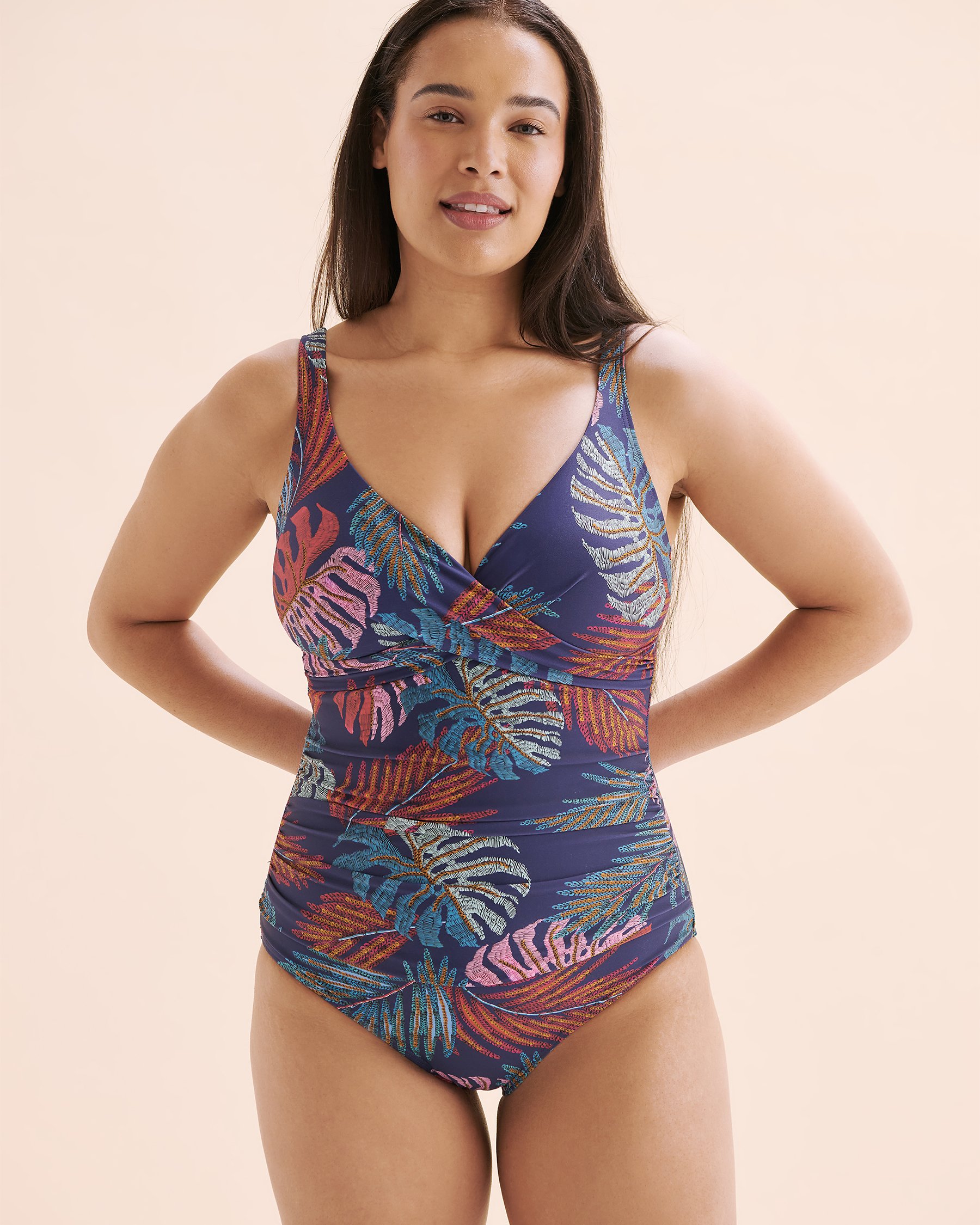 ARTESANDS Maillot de bain une-pièce Nu Ornare Delacroix Bleu marin AT1720NO - Voir4