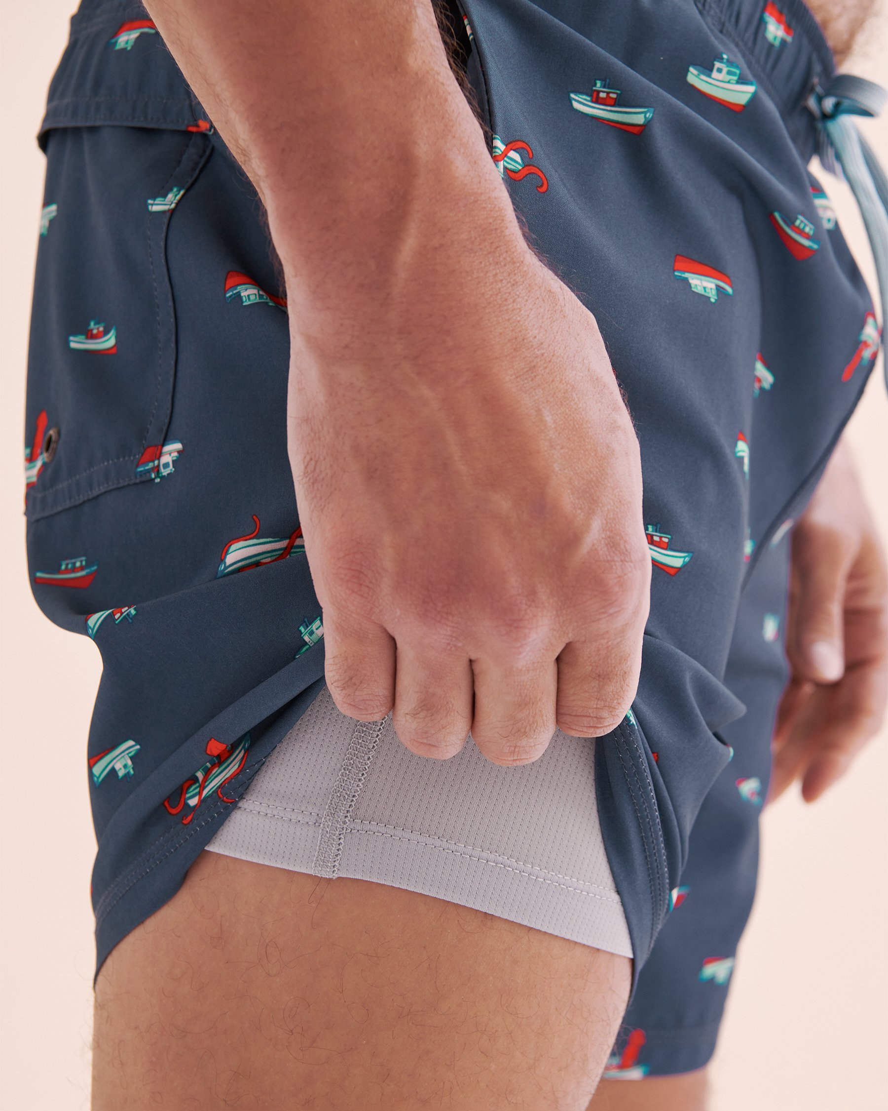 SAXX Oh Buoy 2 in 1 Volley Swimsuit Blue SXSW04L - View3