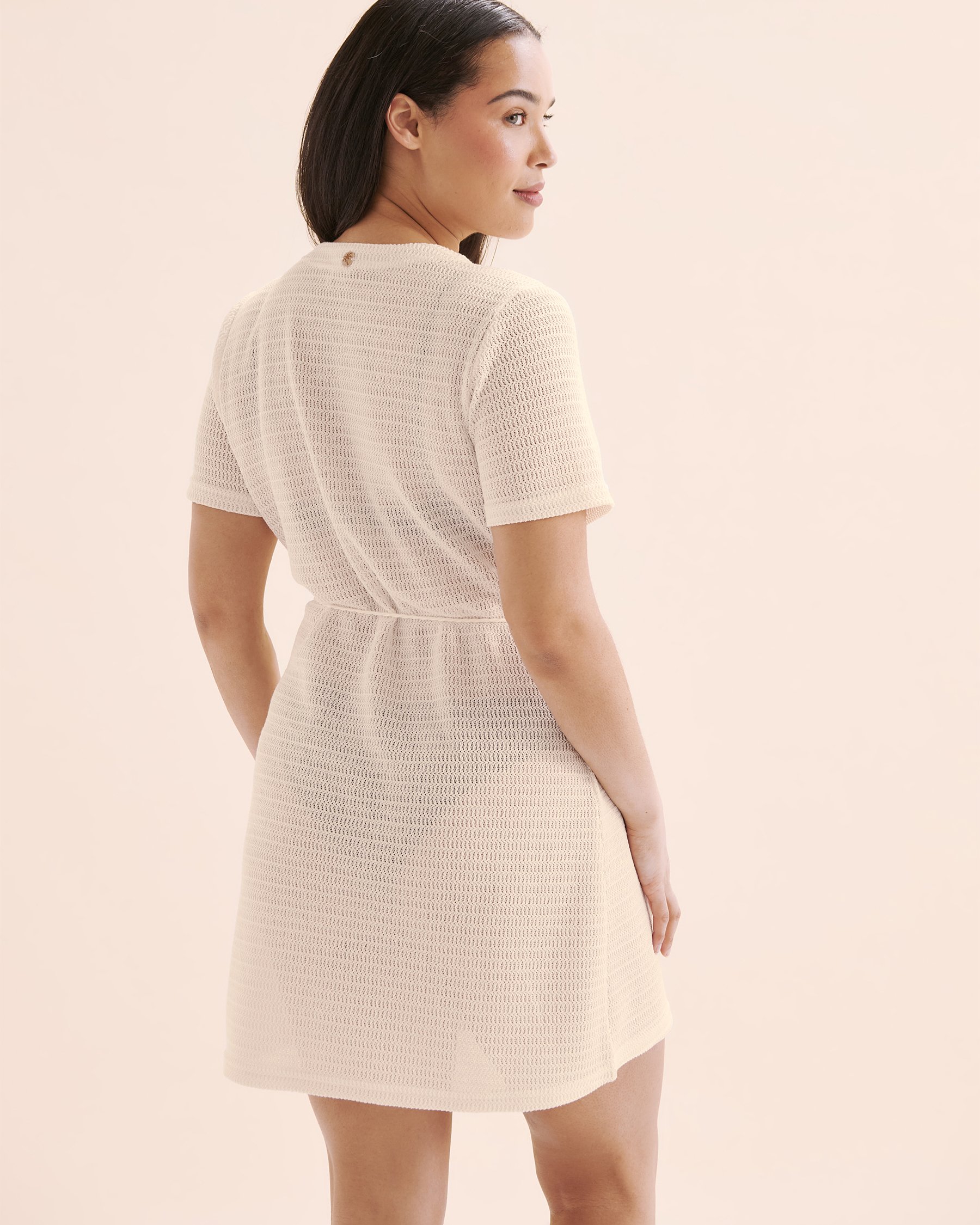 OFF THE BEACH Wrap Crochet Dress Snow white 02300163 - View2