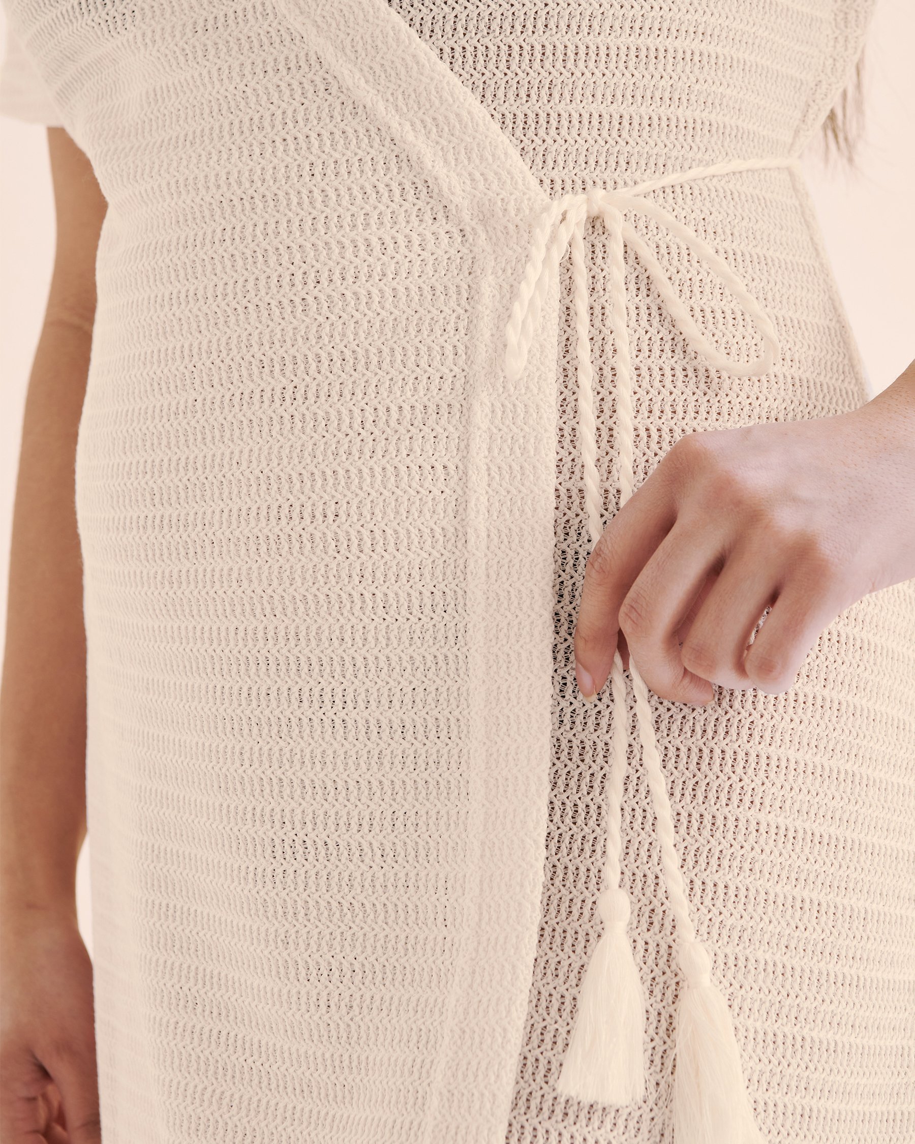 OFF THE BEACH Wrap Crochet Dress Snow white 02300163 - View3