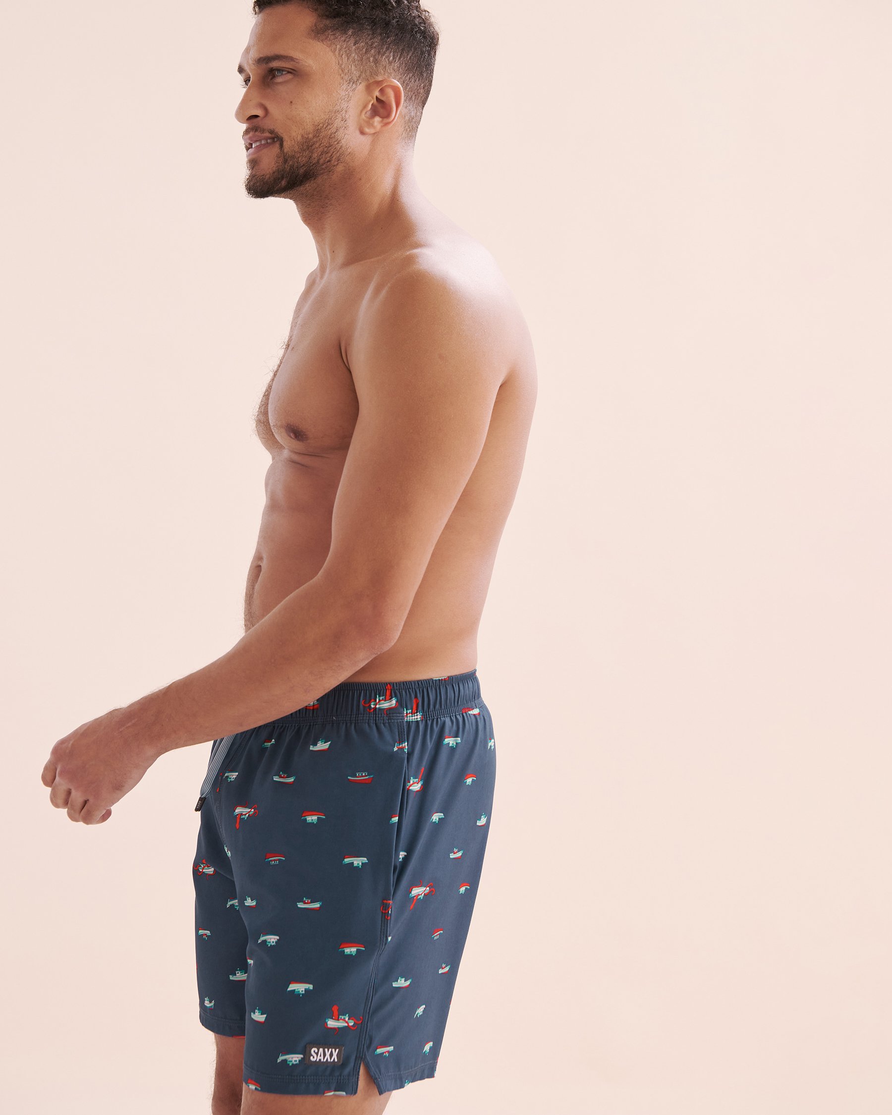 SAXX Oh Buoy 2 in 1 Volley Swimsuit Blue SXSW04L - View5