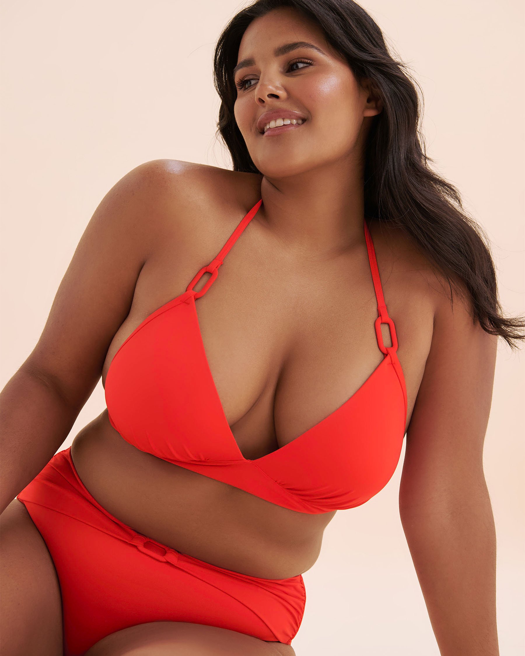 COSTA DEL REY Triangle Bikini Top Fiery Red 01100432 - View12