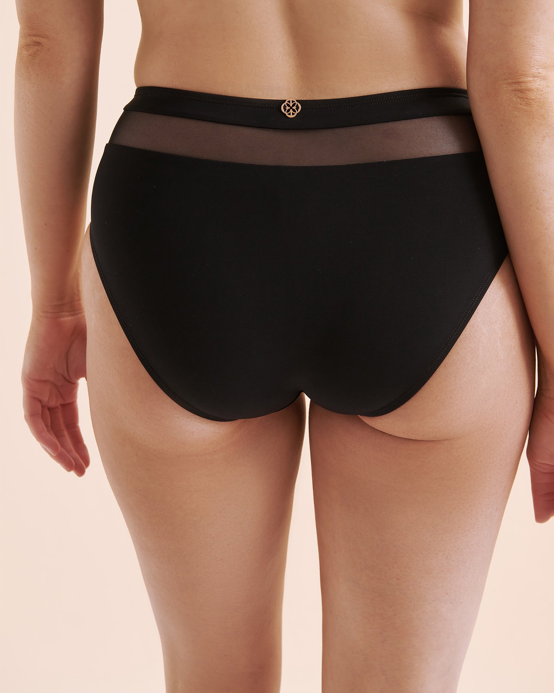 TURQUOISE COUTURE Bas de bikini taille mi-haute en maille Noir 01300425 - Voir8