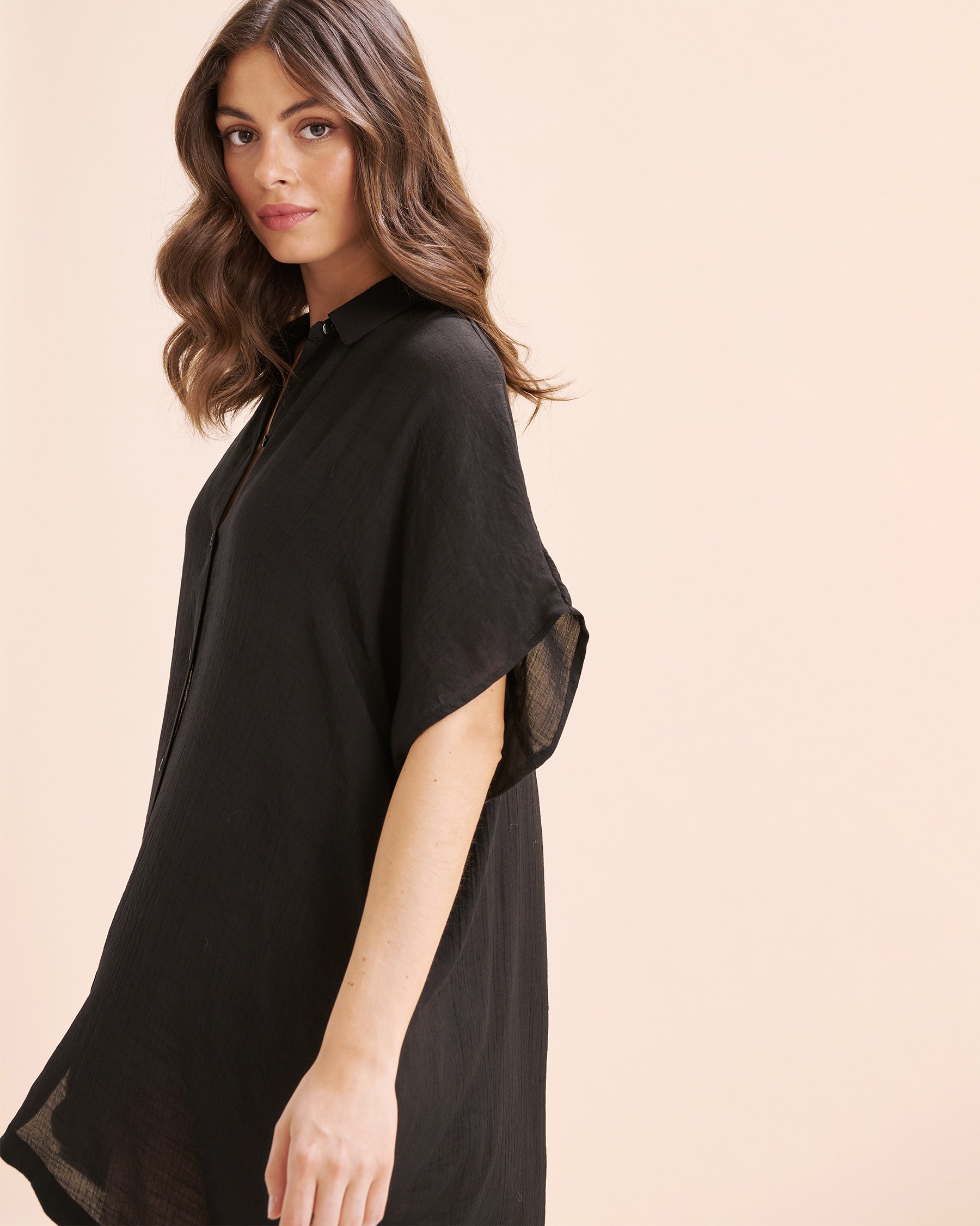 TURQUOISE COUTURE Voile Caftan Black 02100034 - View4