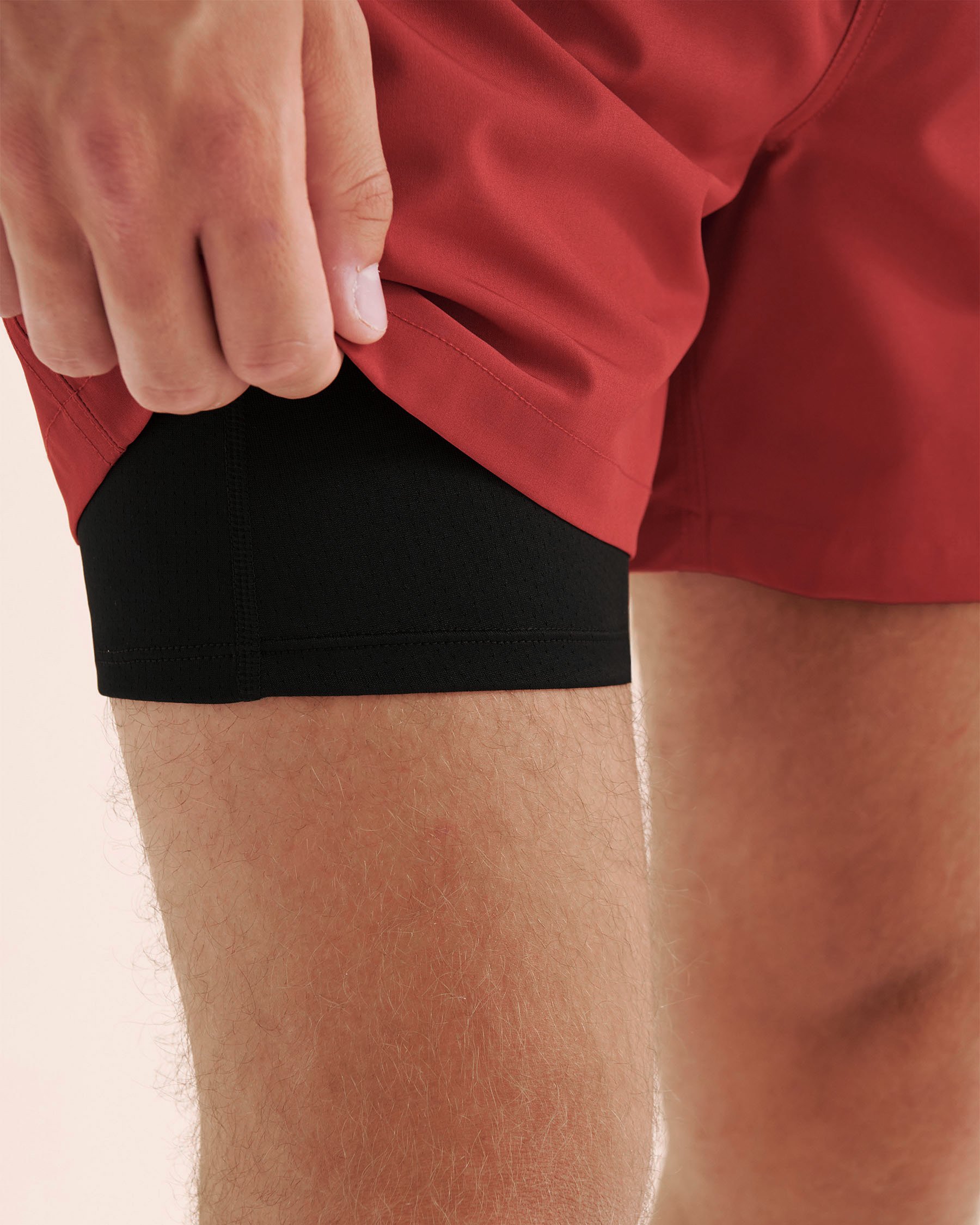 HAMABE Maillot volley avec doublure de compression Rouge cardinal 03100069 - Voir3