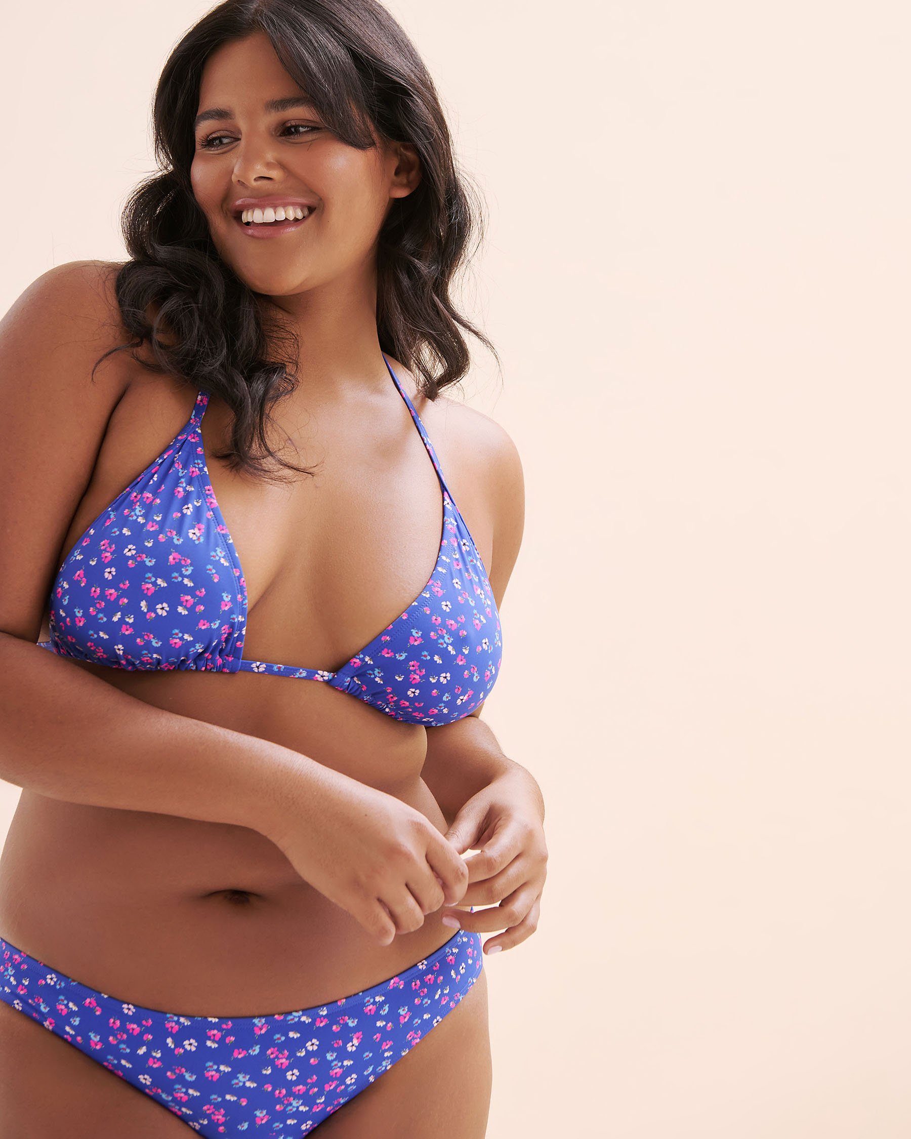 EIDON Haut de bikini triangle coulissant Lily Kali Bleu galaxie 3527800 - Voir4