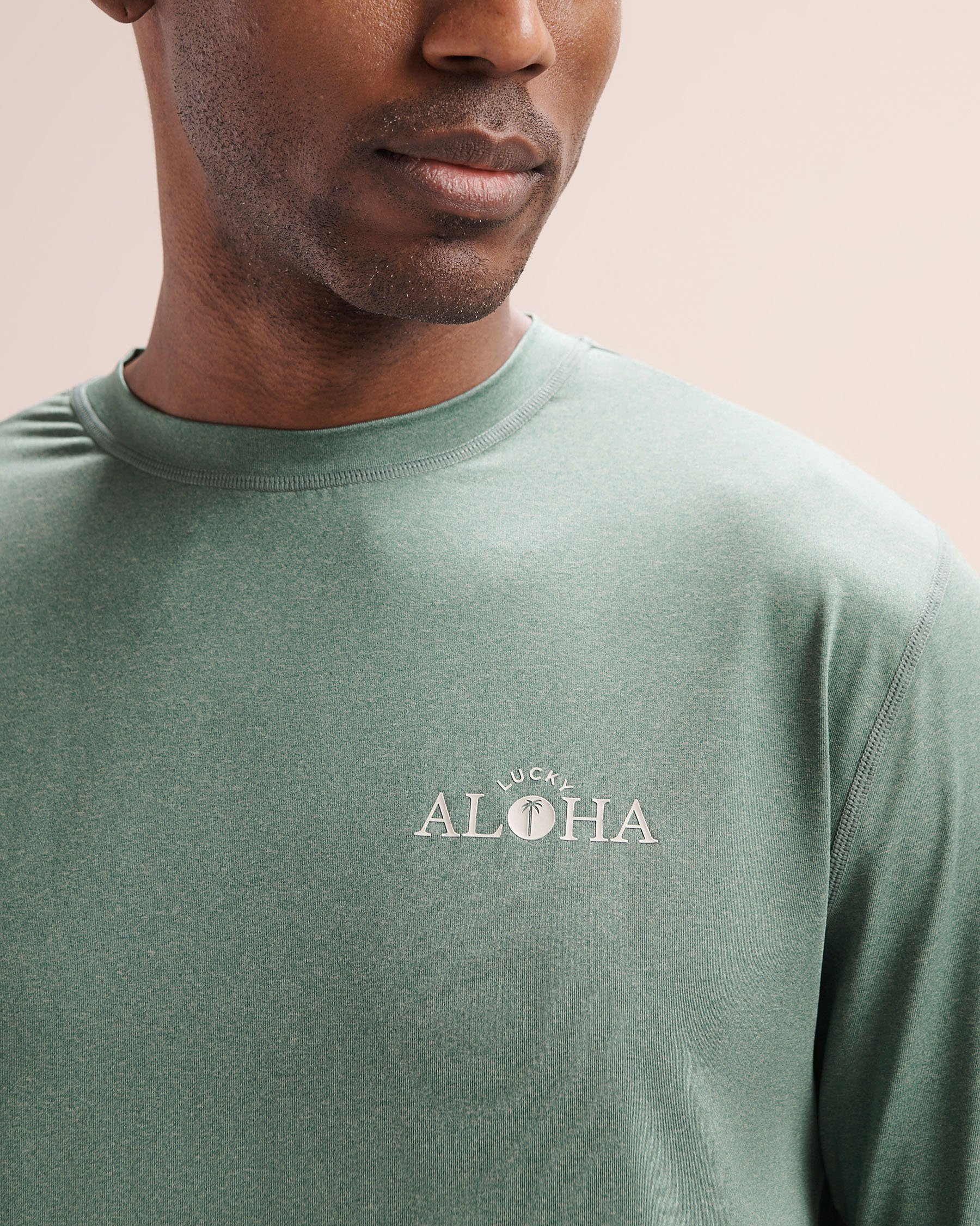LUCKY ALOHA Interval Long Sleeves Rashguard Olive green INT7767 - View4