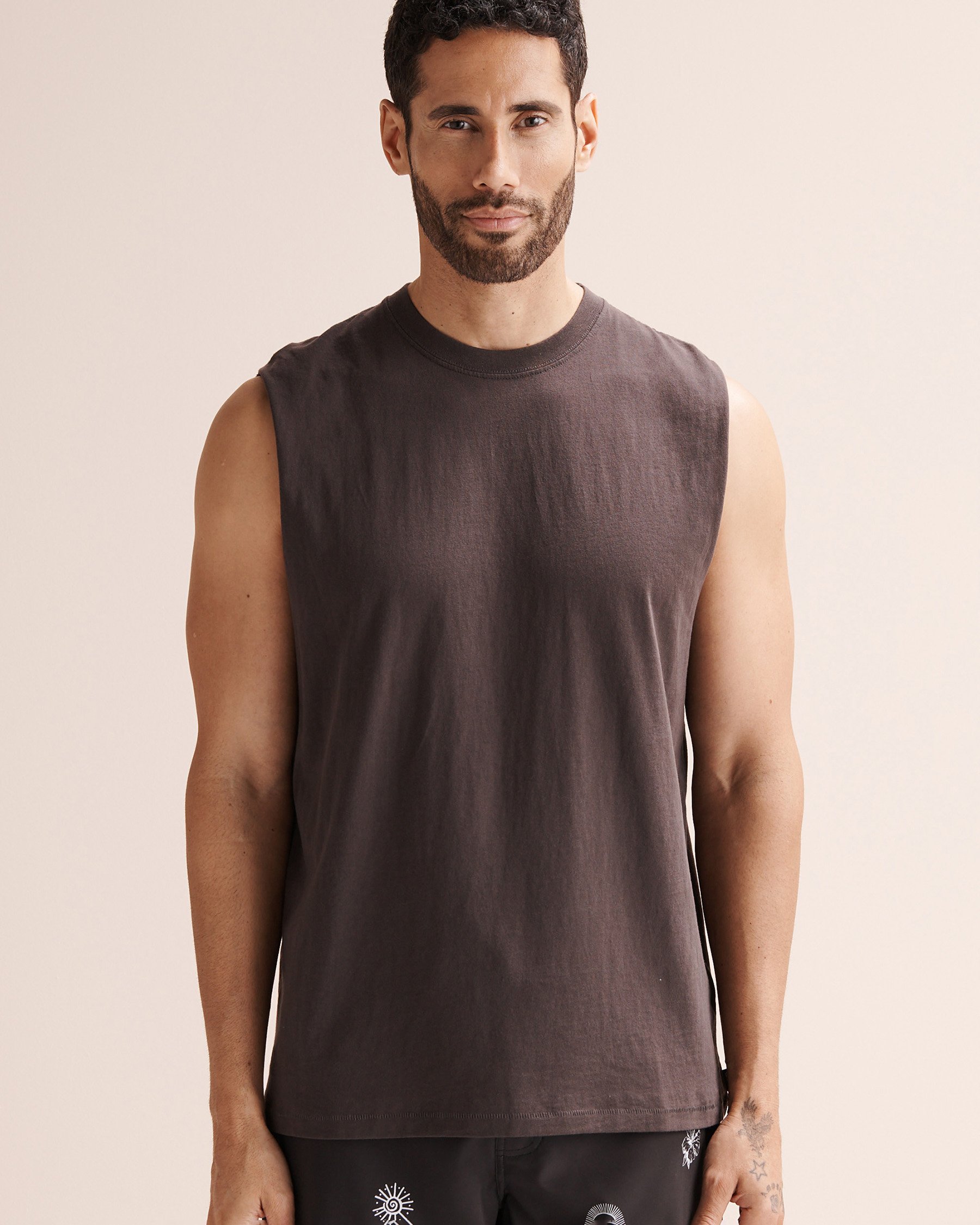RIP CURL Plain Wash Muscle Tank Top Black 0BVMTE - View4