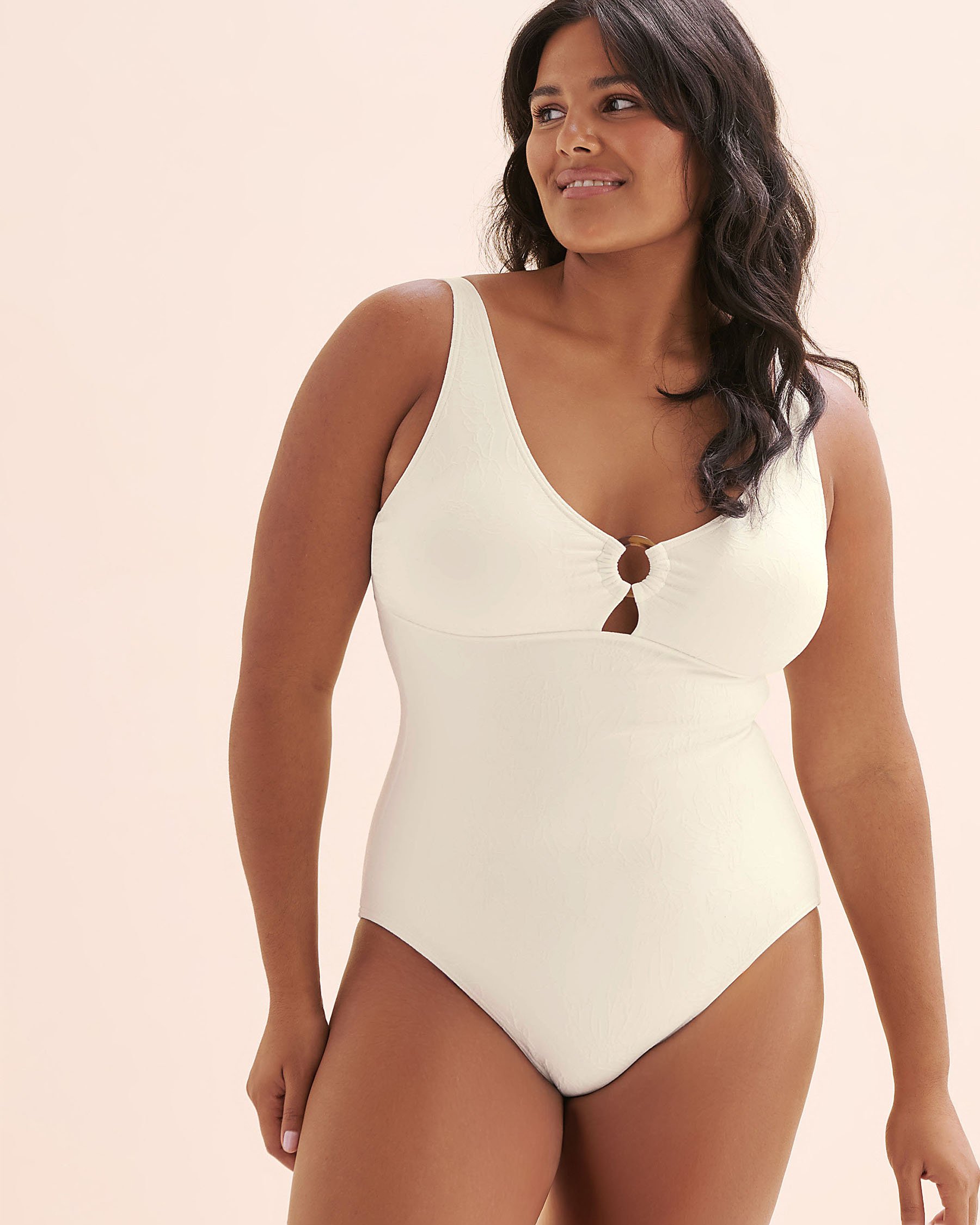 TURQUOISE COUTURE Maillot une-pièce texturé Blanc 01400122 - Voir10