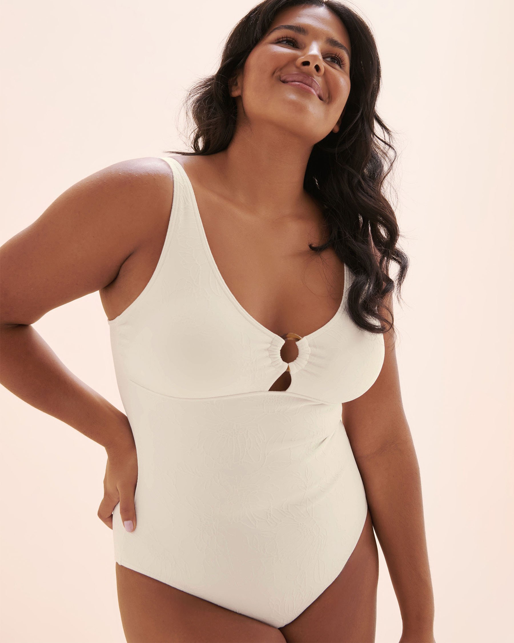 TURQUOISE COUTURE Maillot une-pièce texturé Blanc 01400122 - Voir12