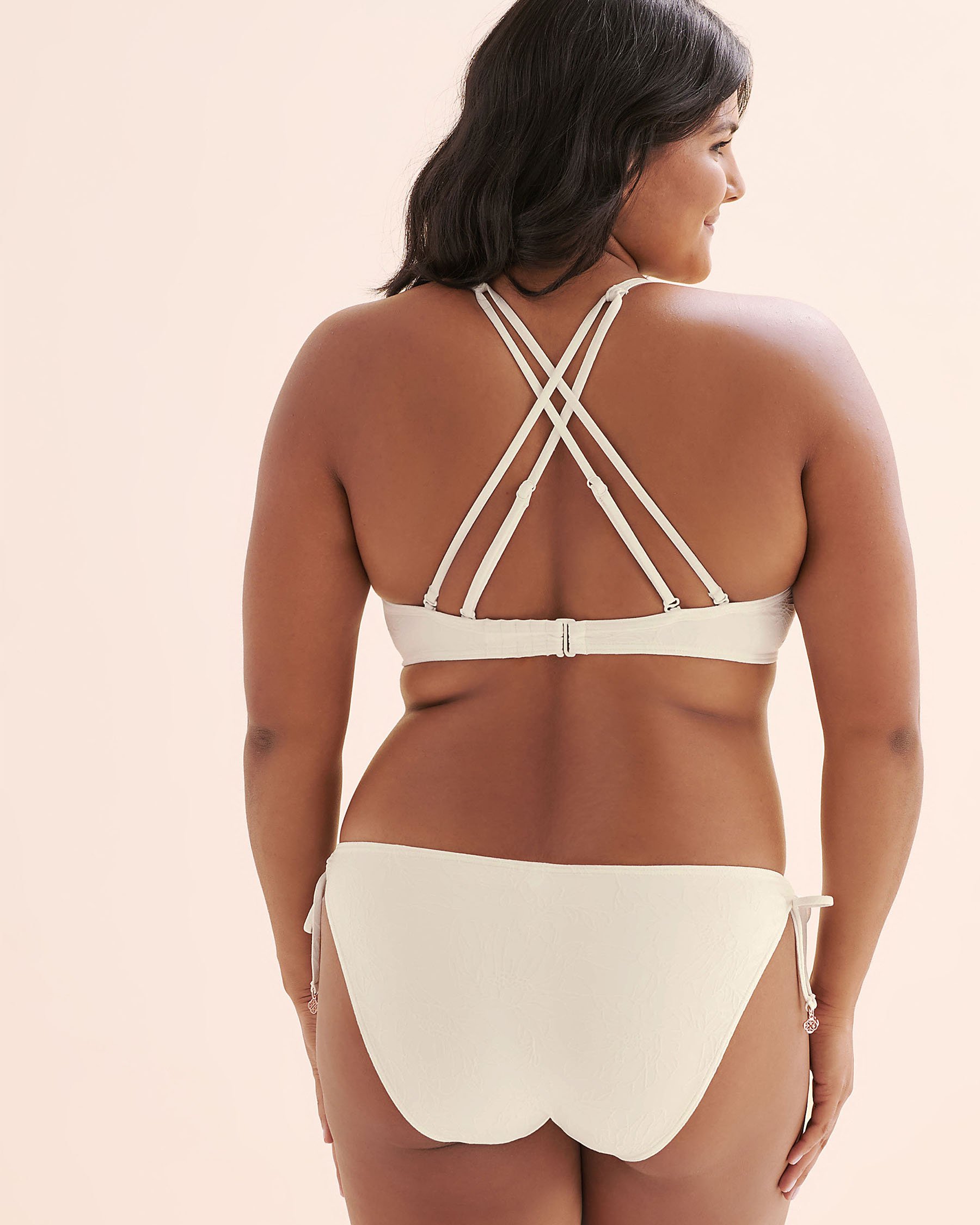 TURQUOISE COUTURE Haut de bikini push-up texturée Blanc 01100479 - Voir11