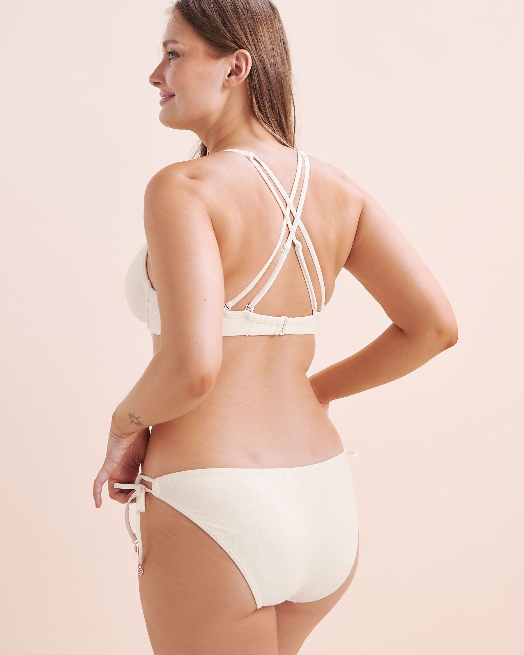 TURQUOISE COUTURE Haut de bikini push-up texturée Blanc 01100479 - Voir7