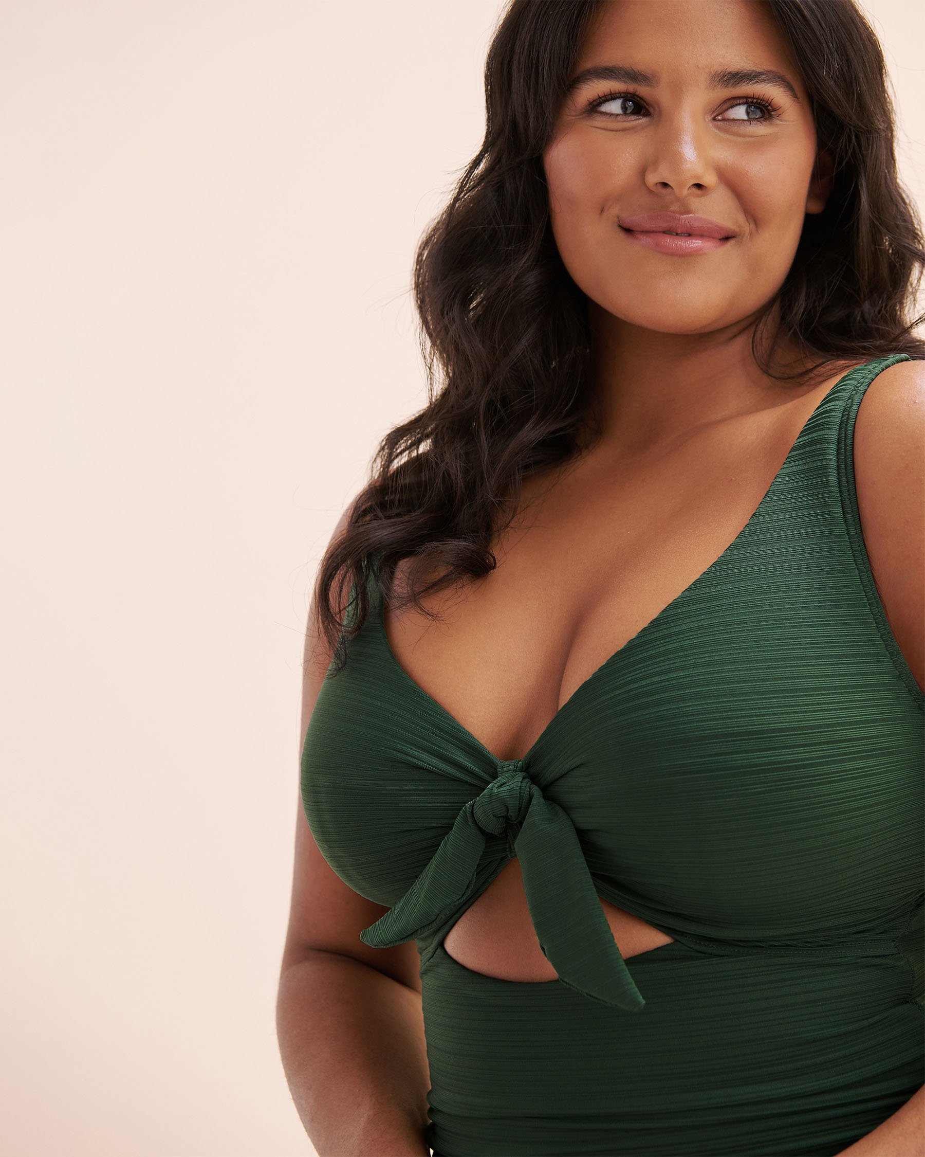 ARTESANDS Aria Cezanne D/DD Cup Cut-out One-piece Swimsuit Pine Green AT1763GA - View3