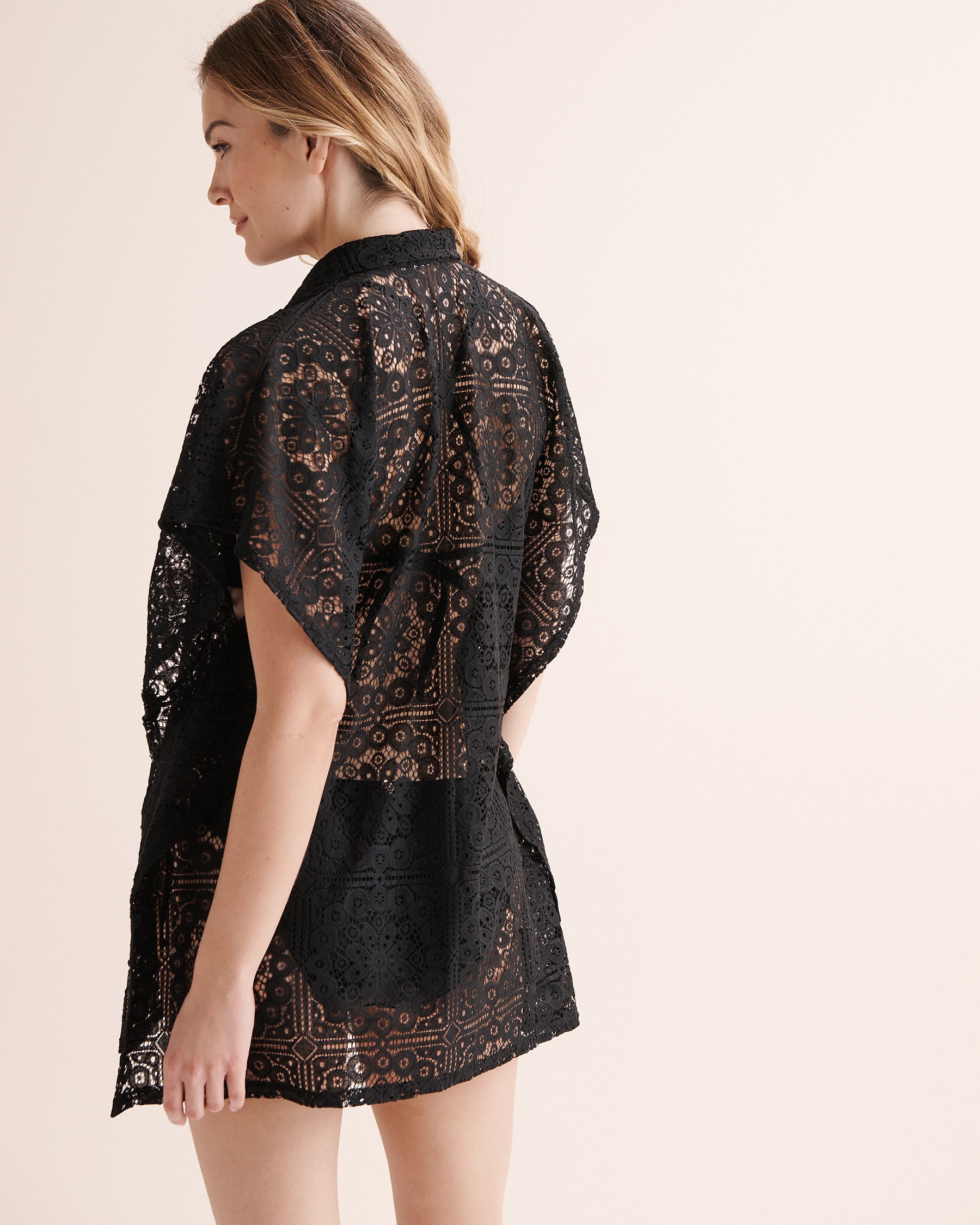 COVER ME Coastal Muse Crochet Shirt Black 26027116 - View3
