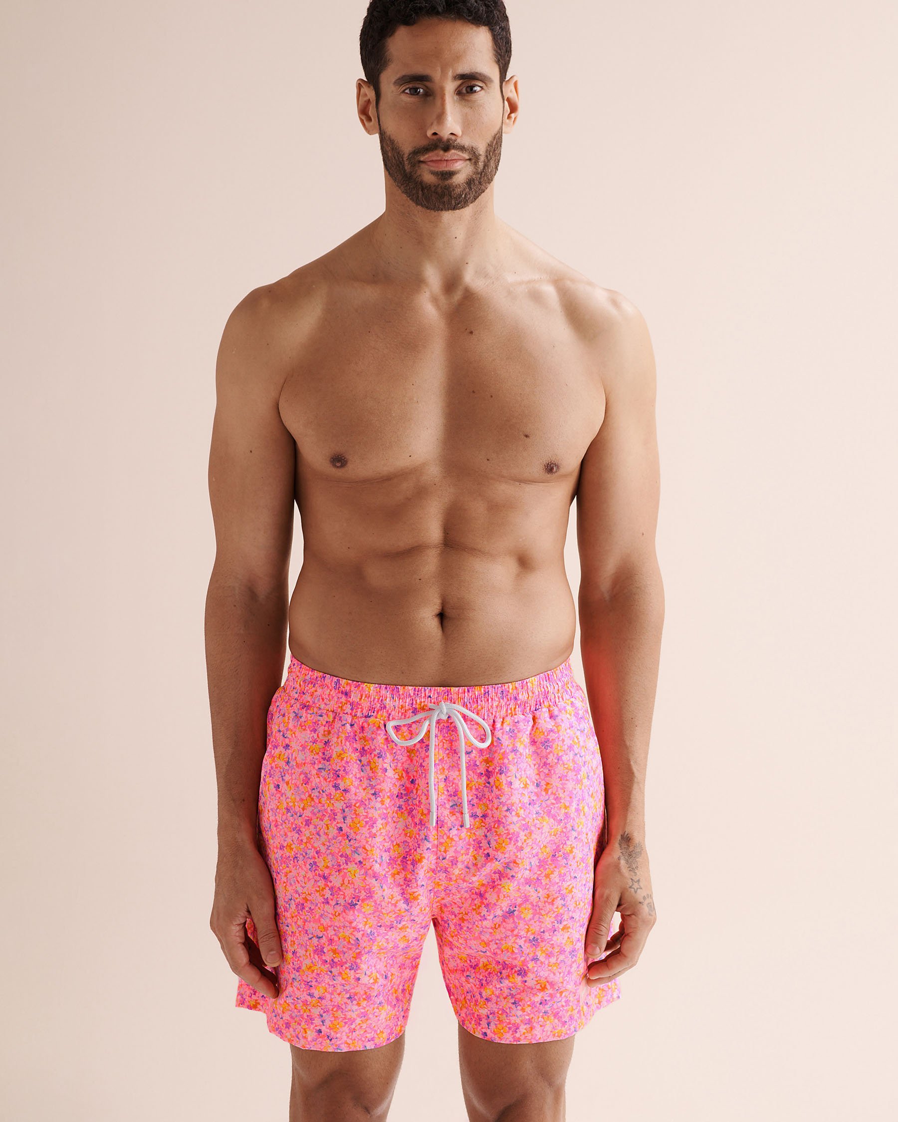 KULANI KINIS Gelato Bloom Men's Volley Swimsuit Pink TRUNK110GEBL - View6