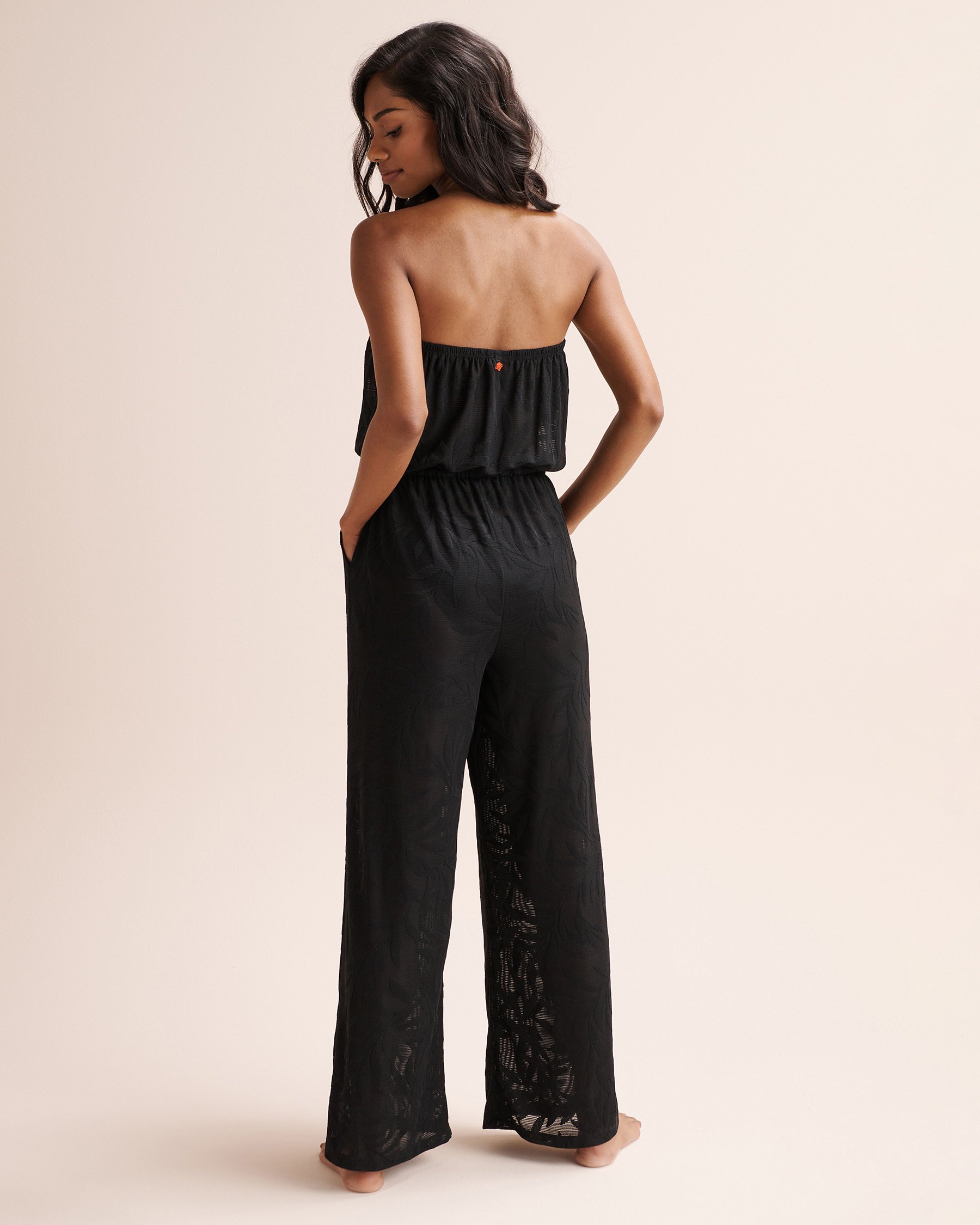 COSTA DEL REY Leaf Bandeau Jumpsuit Black 02300185 - View6