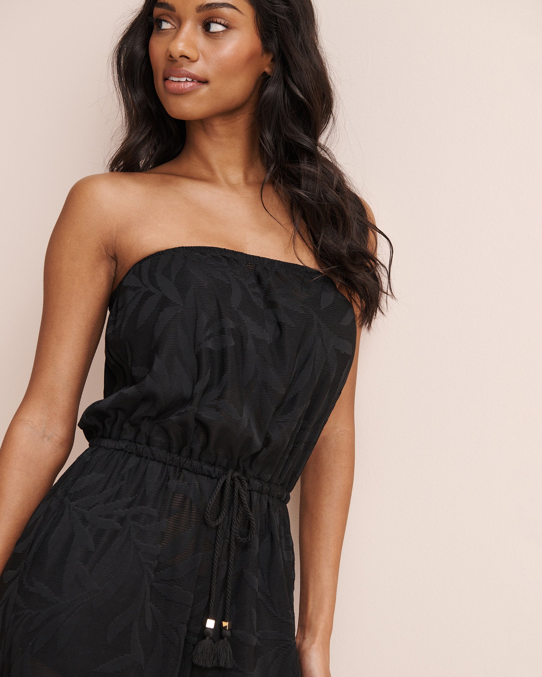 COSTA DEL REY Leaf Bandeau Jumpsuit Black 02300185 - View7