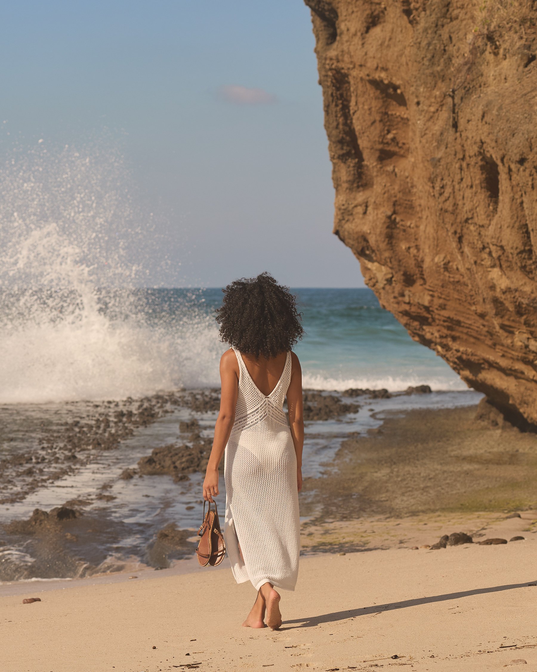 MY BIKINI STORY Robe longue en crochet Blanc 02300184 - View3