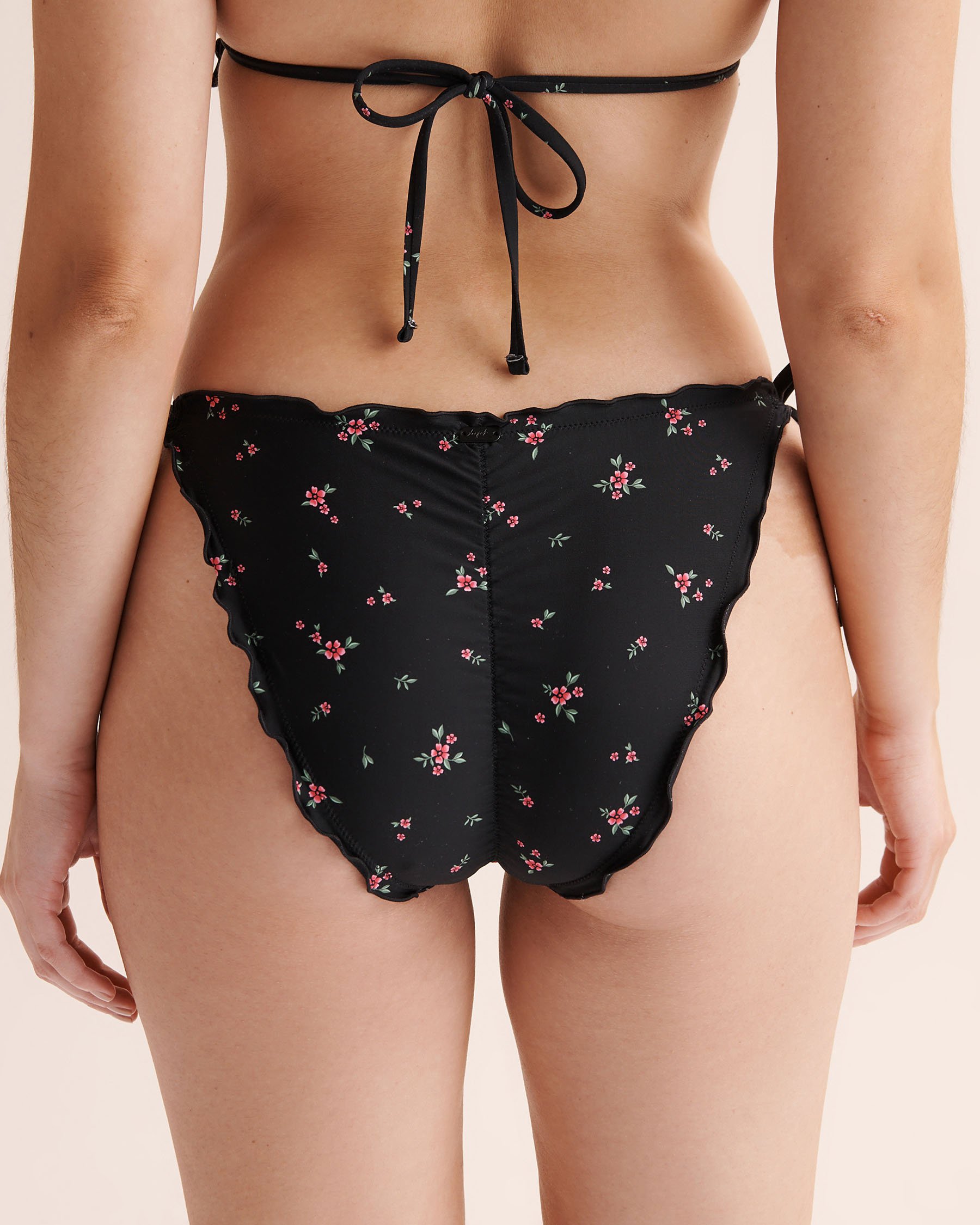 TROPIK Bas de bikini brésilien taille basse floral Noir 01300520 - Voir5
