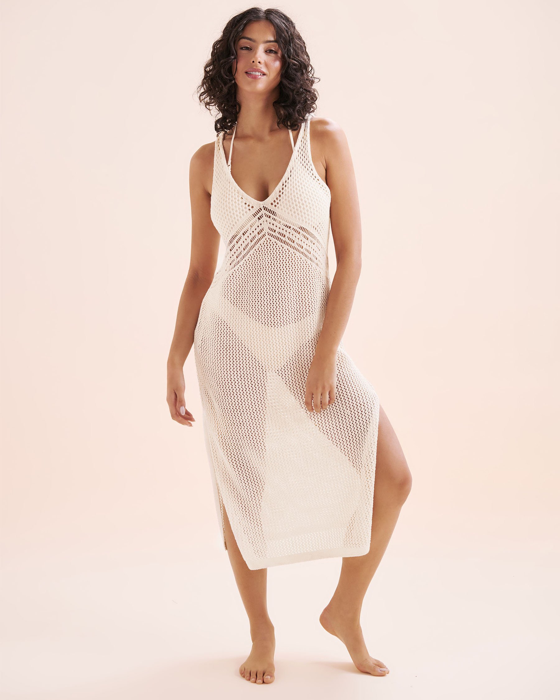 MY BIKINI STORY Robe longue en crochet Blanc 02300184 - View8