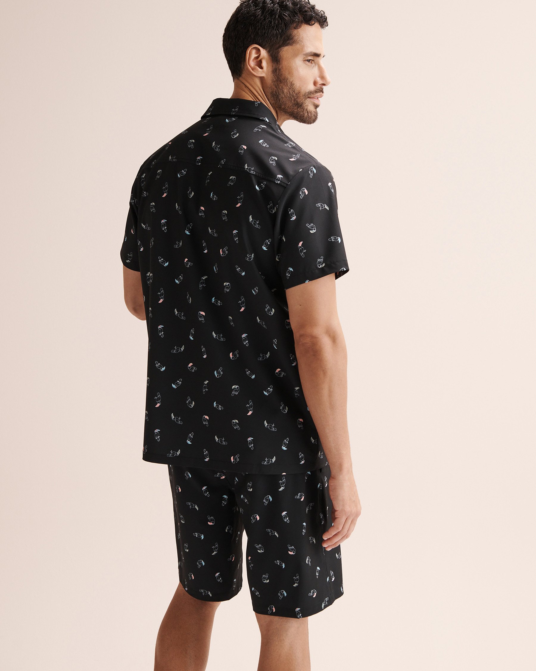 HAMABE Short Sleeves Shirt Black 04100053 - View4