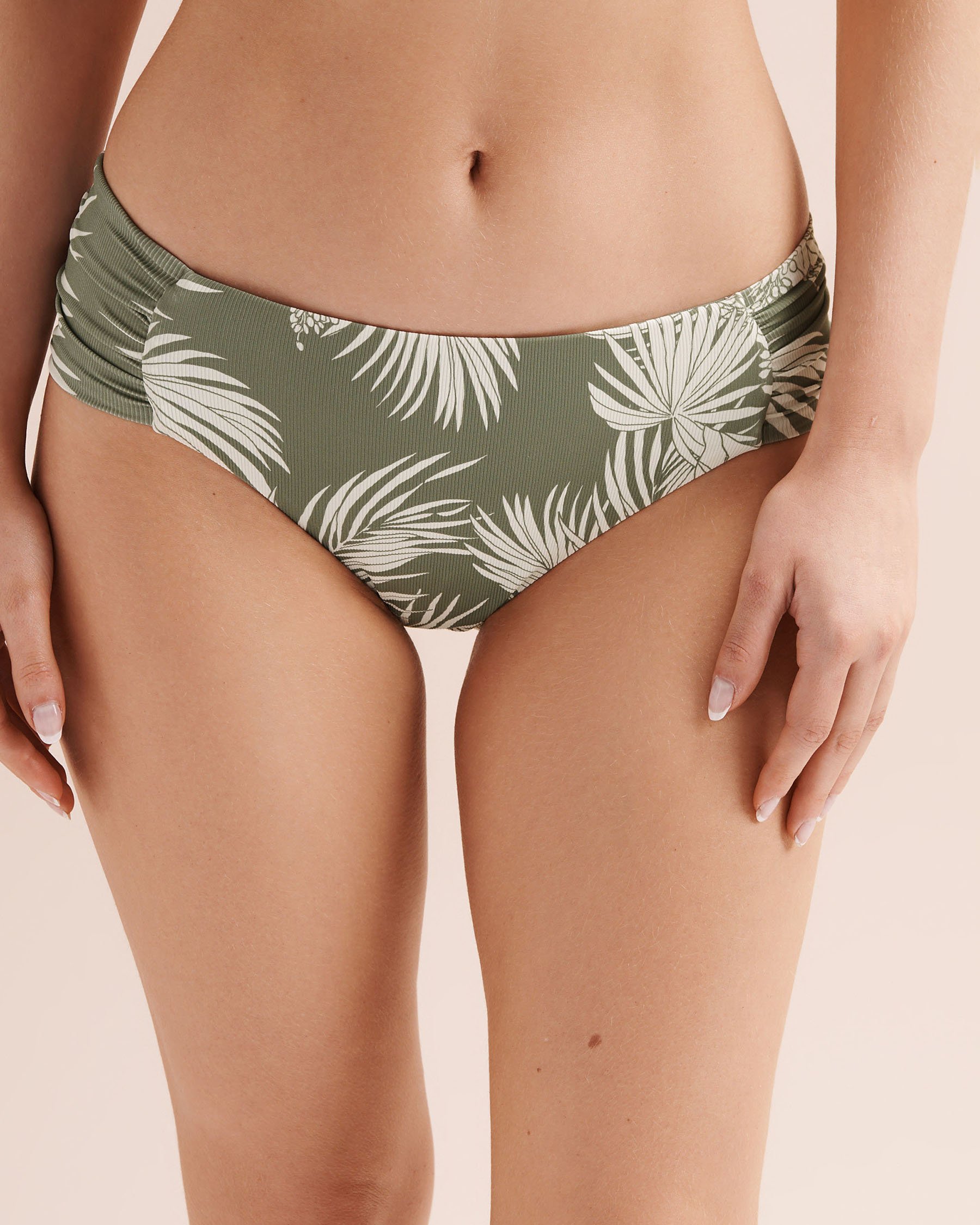 SKYE Coconut Cove Mid-Waist Bikini Bottom Kaki Green SK807238 - View1