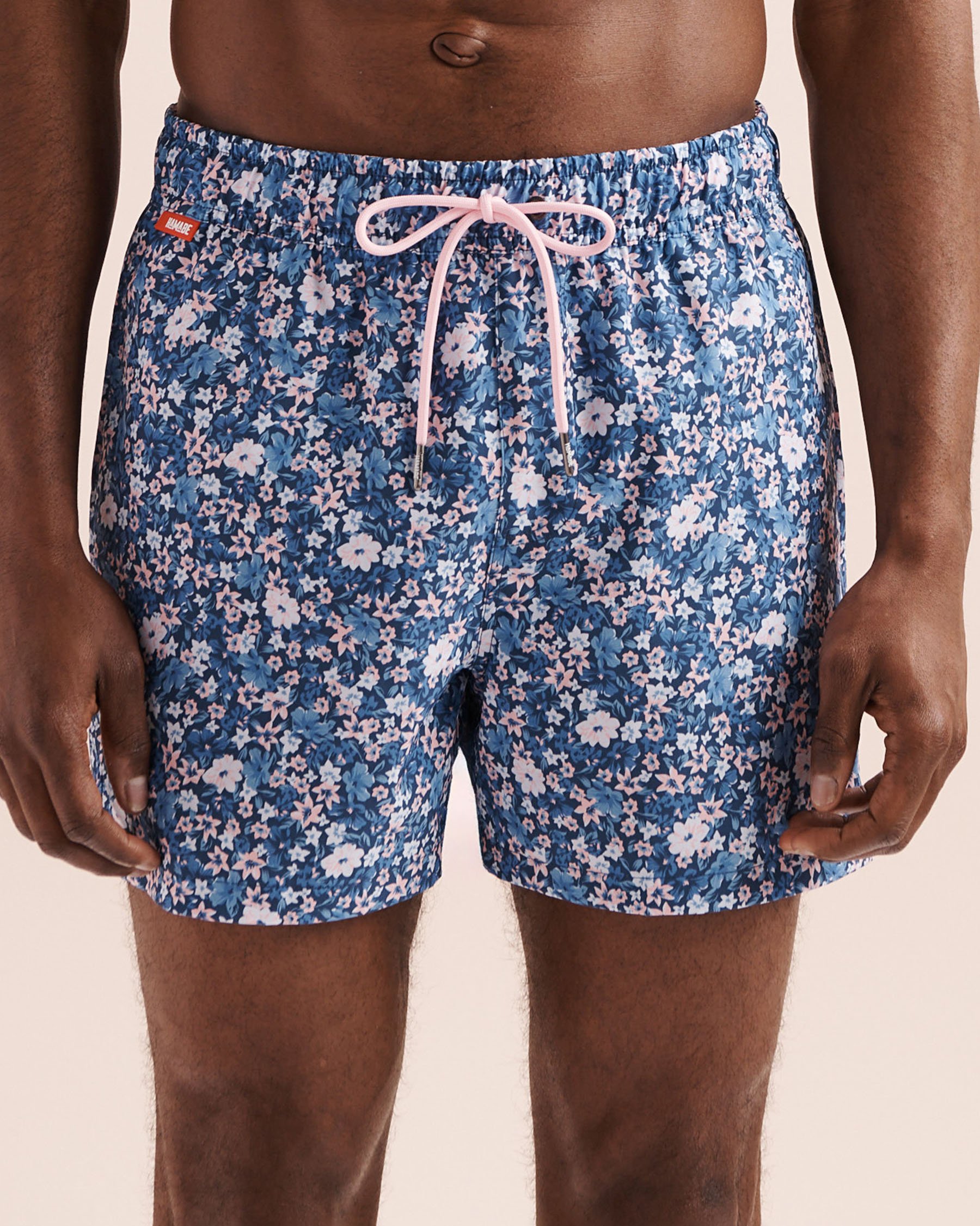HAMABE Maillot volley avec doublure confort fleuri Bleu 03100075 - Voir3