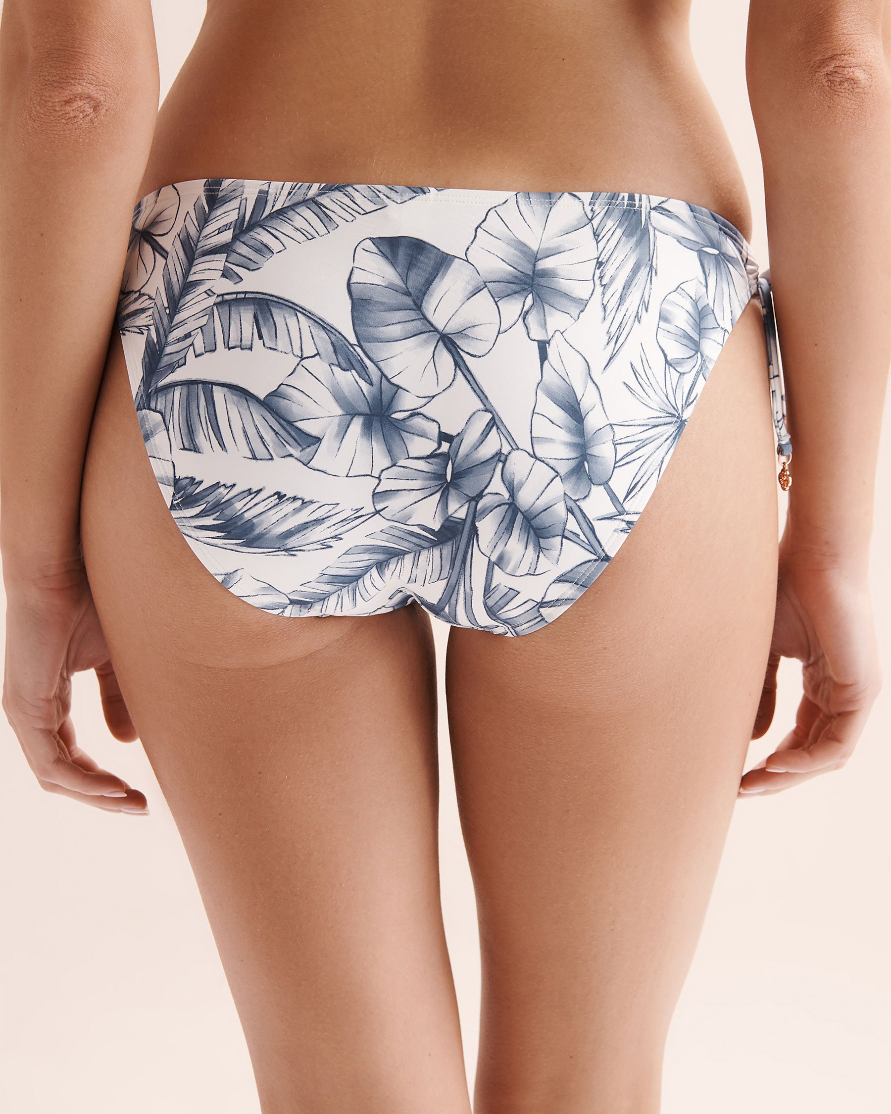 TURQUOISE COUTURE Foliage Side Tie Bikini Bottom White 01300566 - View4