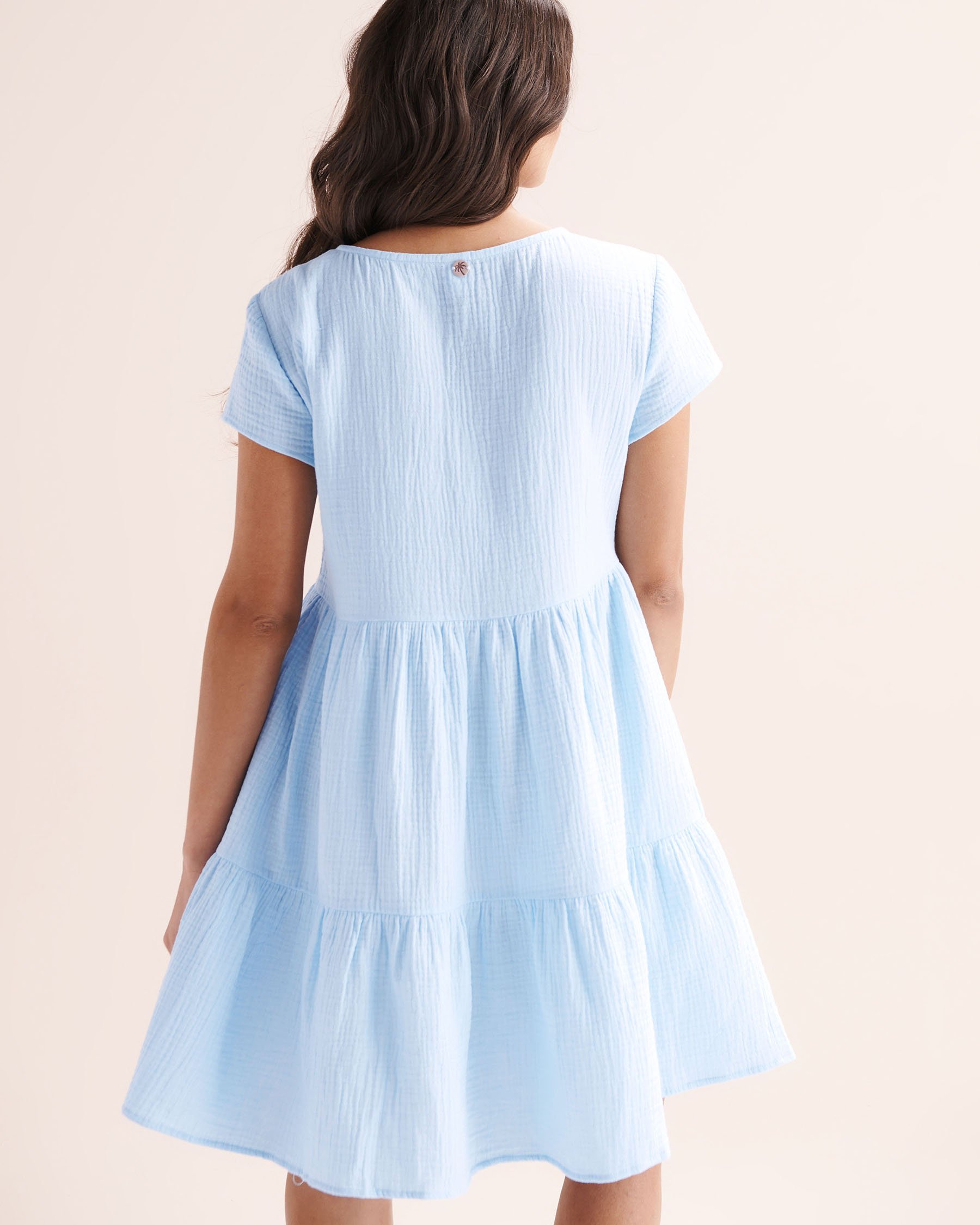 OFF THE BEACH Wrinkle Dress Blue 02300191 - View7
