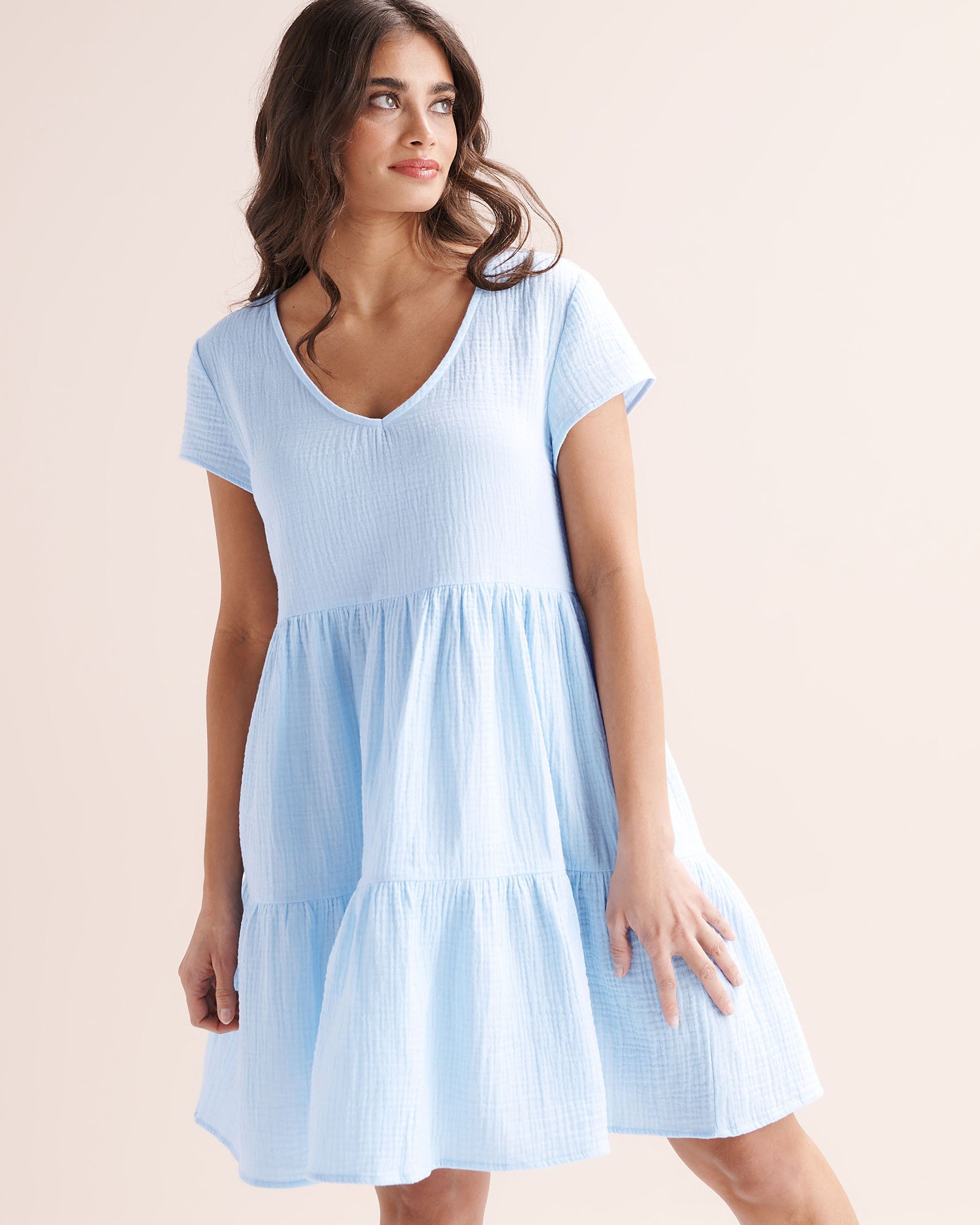 OFF THE BEACH Wrinkle Dress Blue 02300191 - View9
