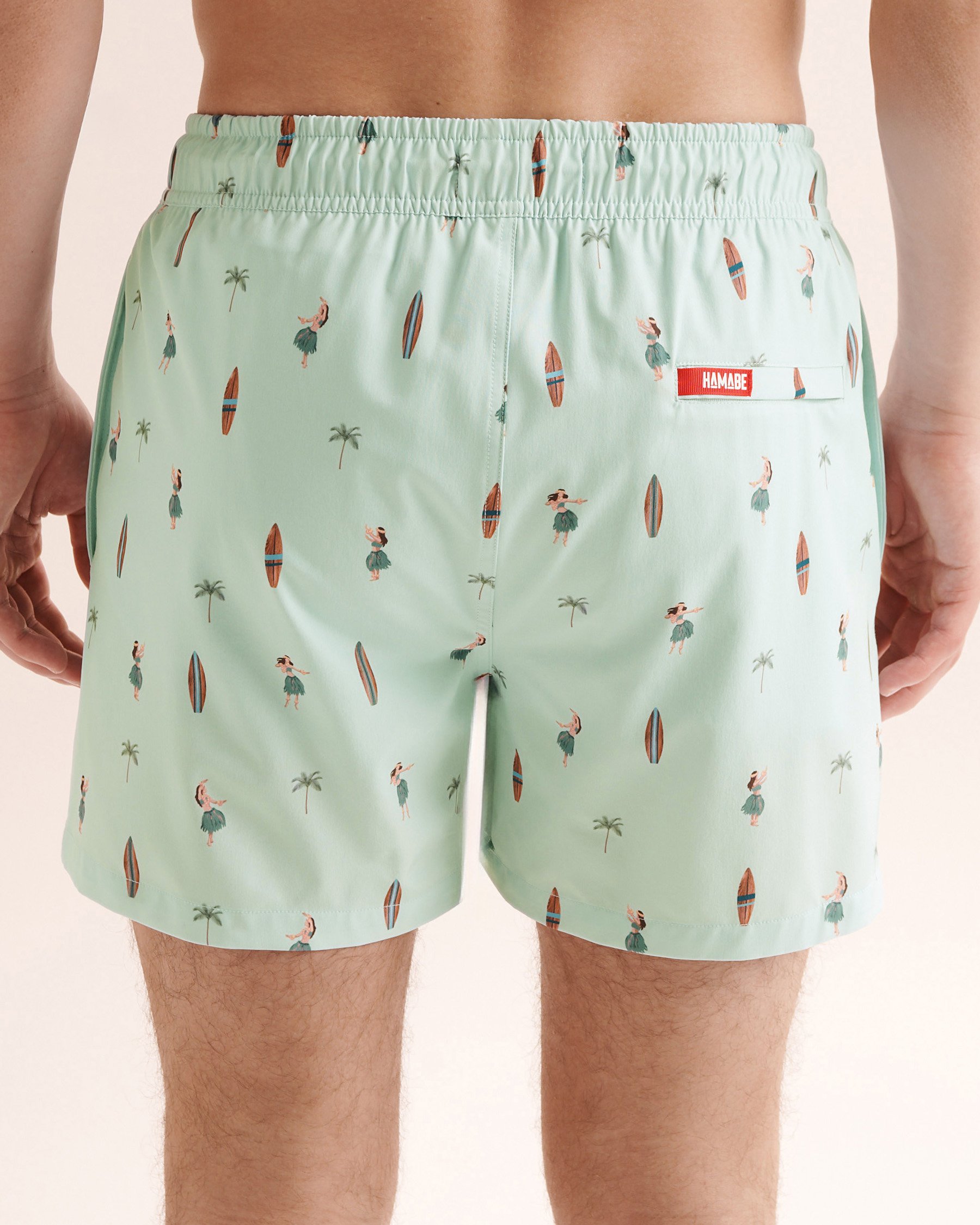 HAMABE Brief Liner Volley Swimsuit Green 03100079 - View6