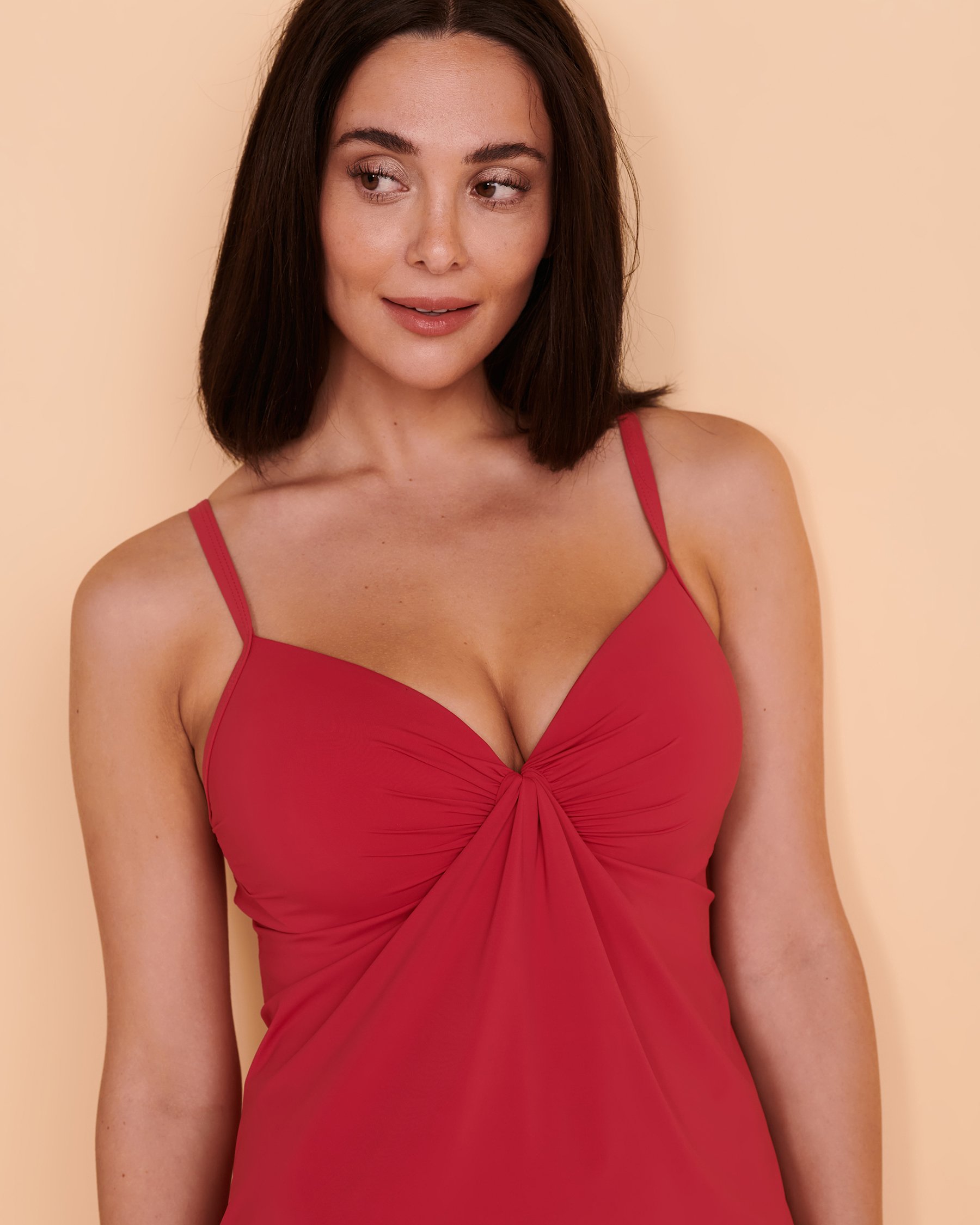 CHRISTINA ESSENTIALS Draped Push-up Tankini Top Raspberry 30ZZ3083 - View4