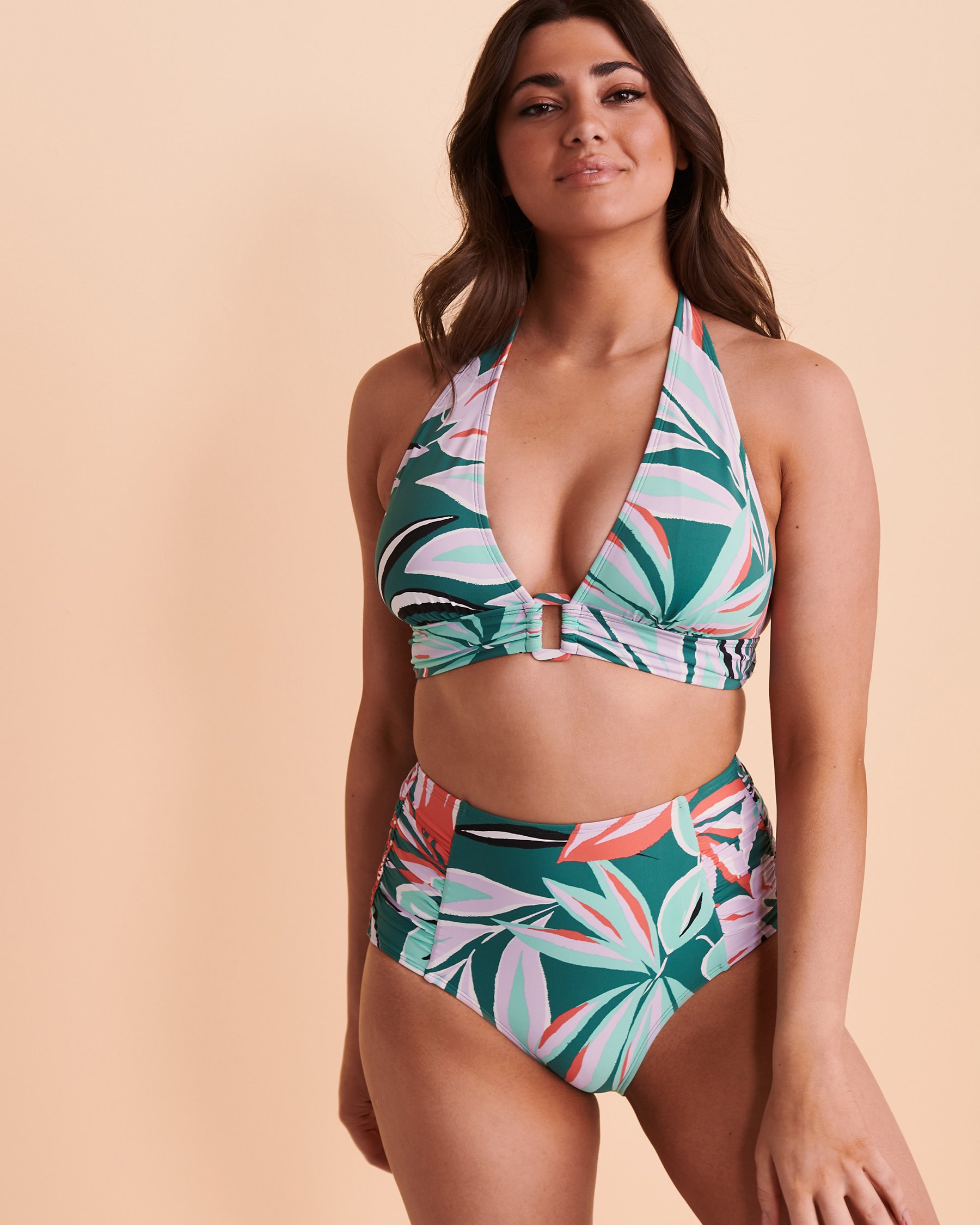 ANNE COLE Bas de bikini taille haute ZESTY TROPICAL Imprimé tropical 22MB33616 - Voir4