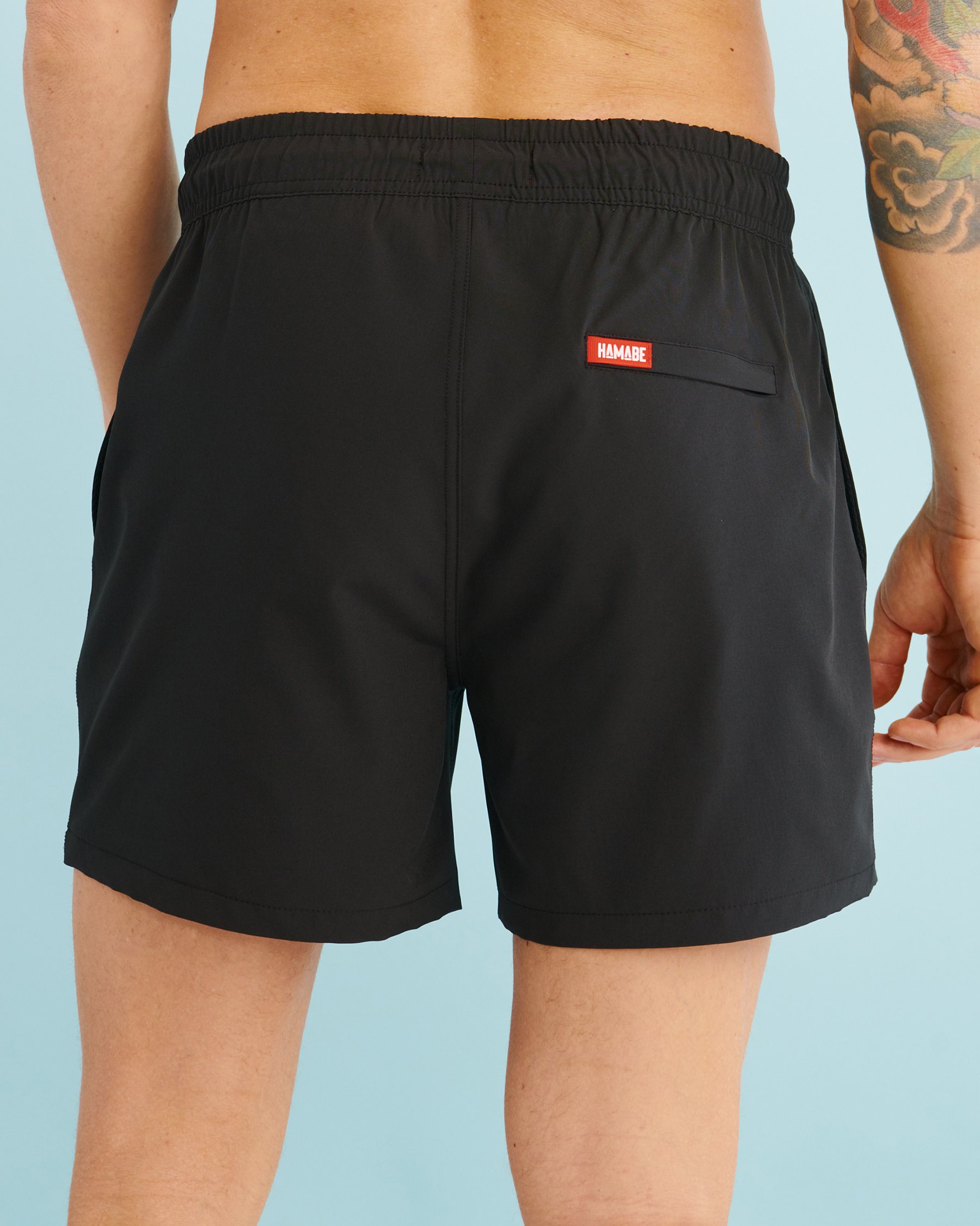 HAMABE Volley Swimsuit with Mesh Lining Black 03100004 - View3